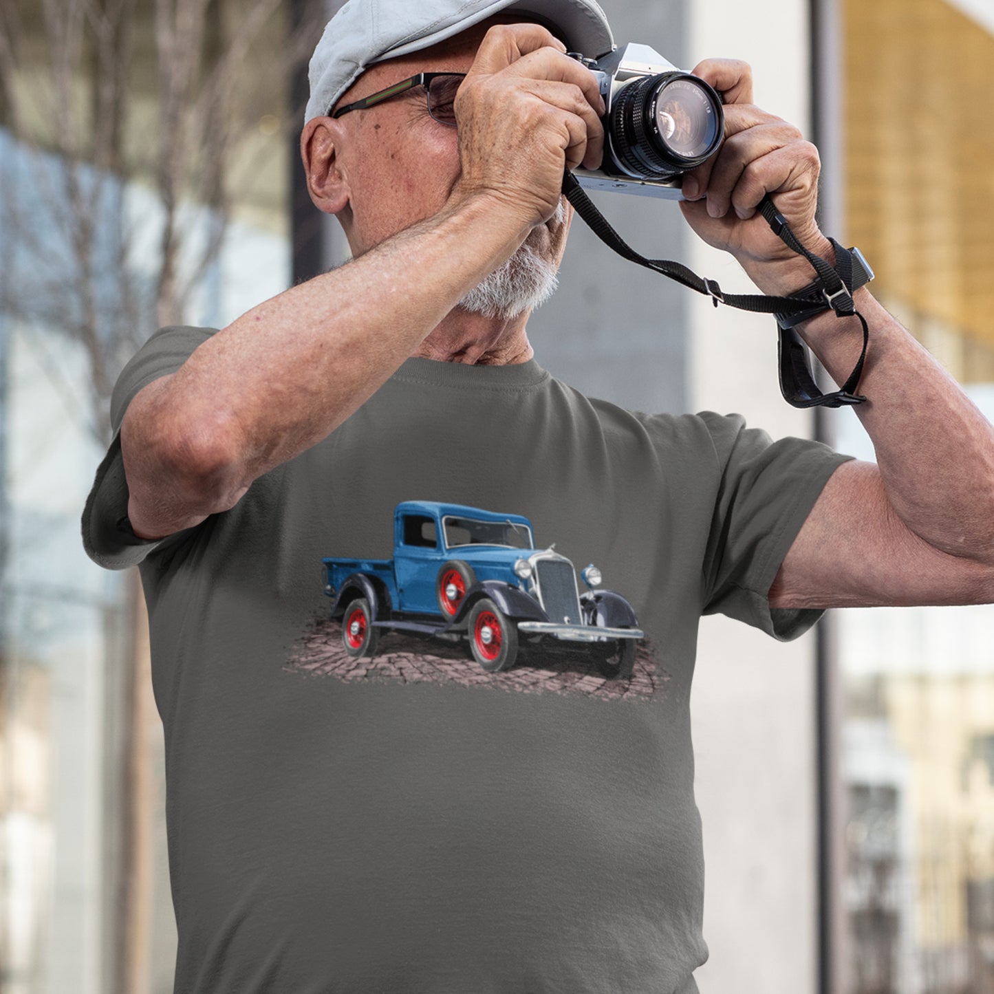 Classic Truck Shirt featuring a 34 Dodge KC Blue Pickup Truck