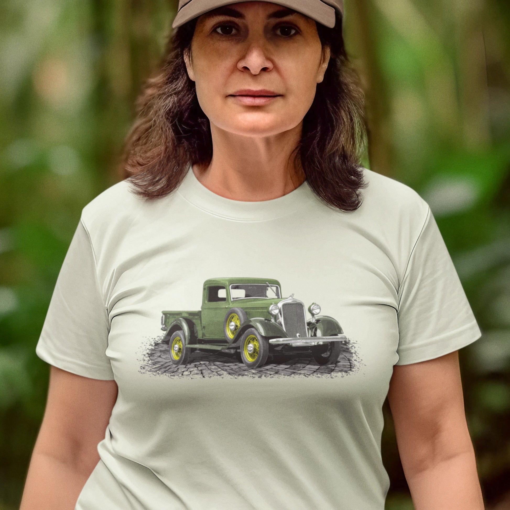 Classic Truck Tee featuring a Green 34 Dodge KC Pickup Truck