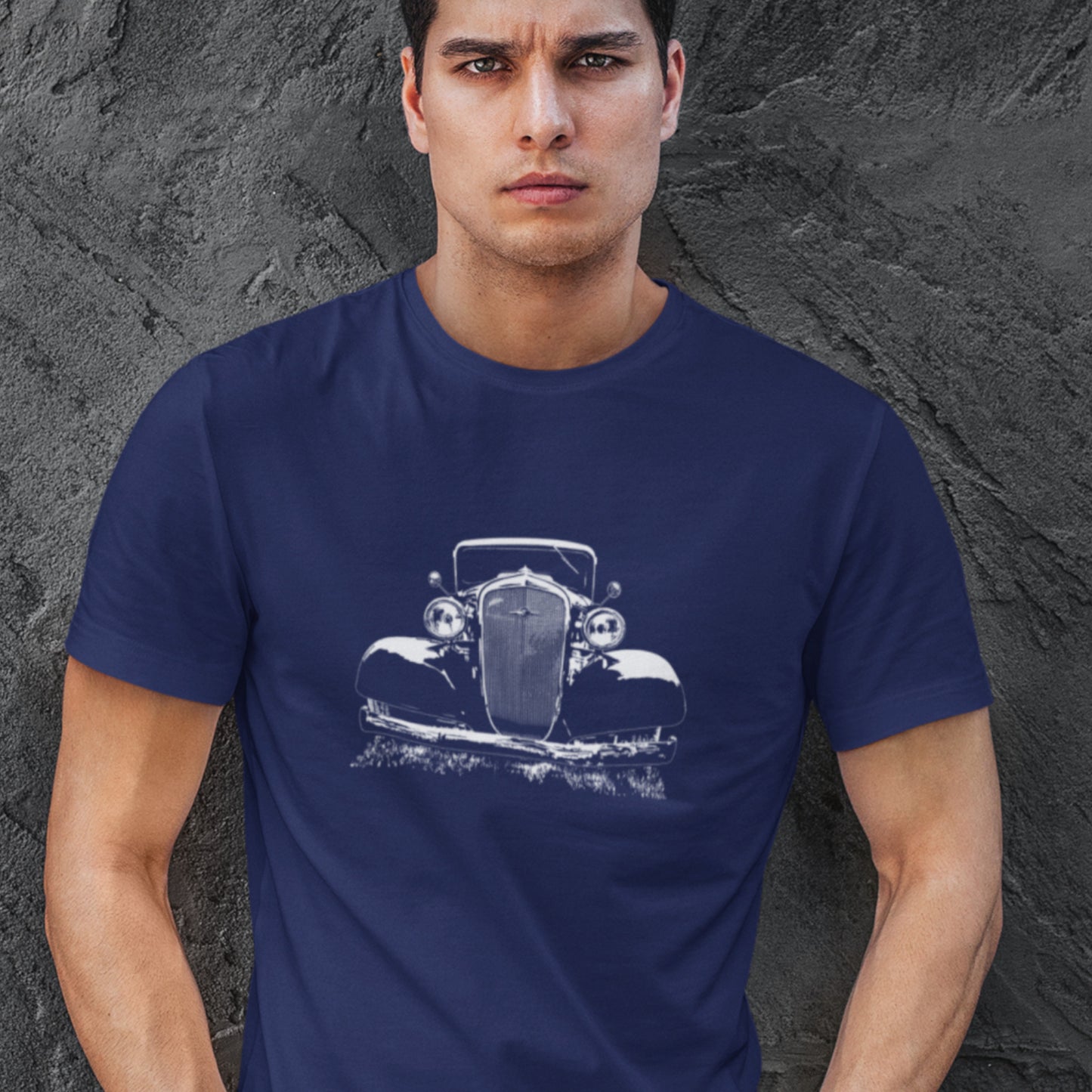 Classic car shirt featuring 35 Chevy - Dark shirt version - at zoeysgarage.net