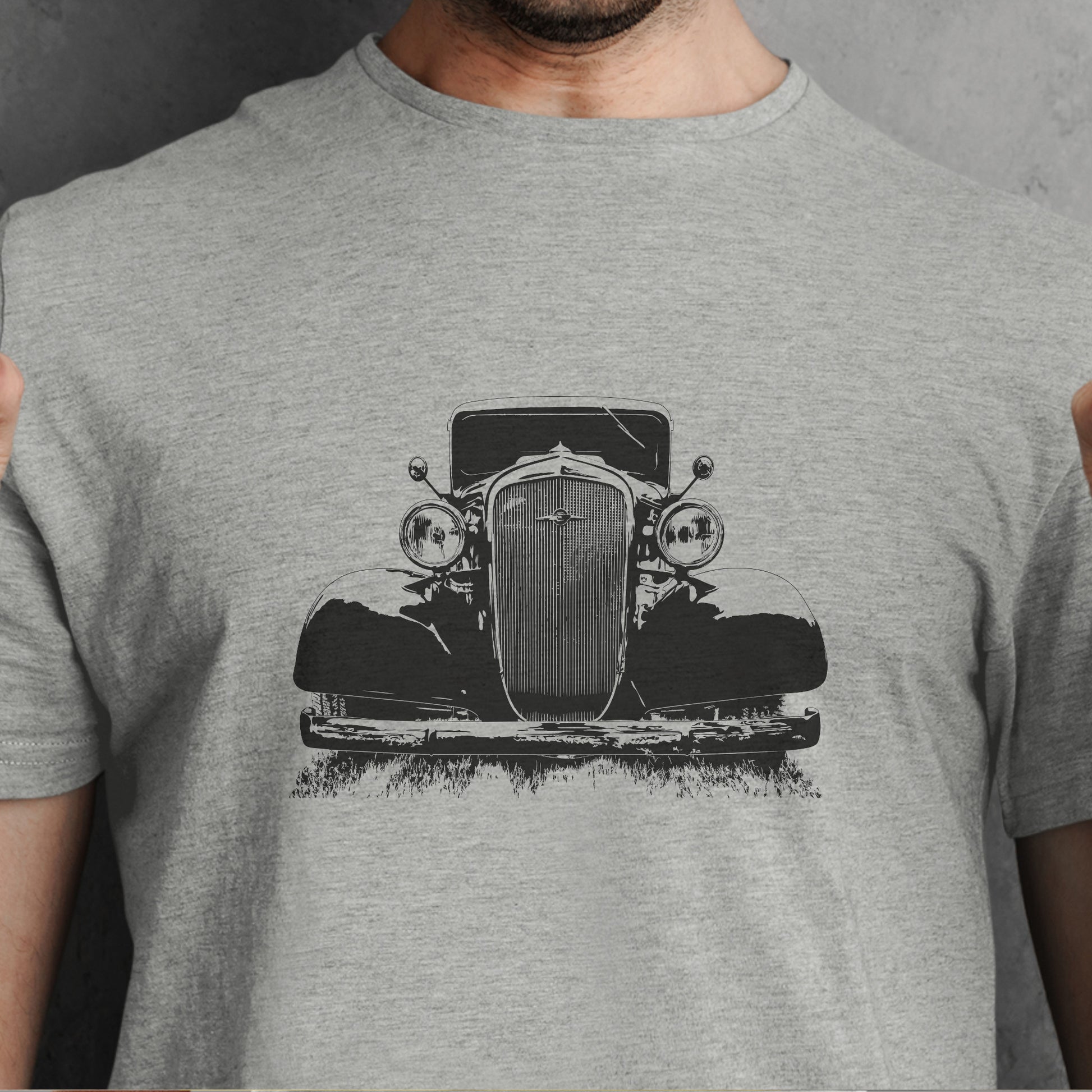 Classic car shirt featuring 35 Chevy - Light shirt version