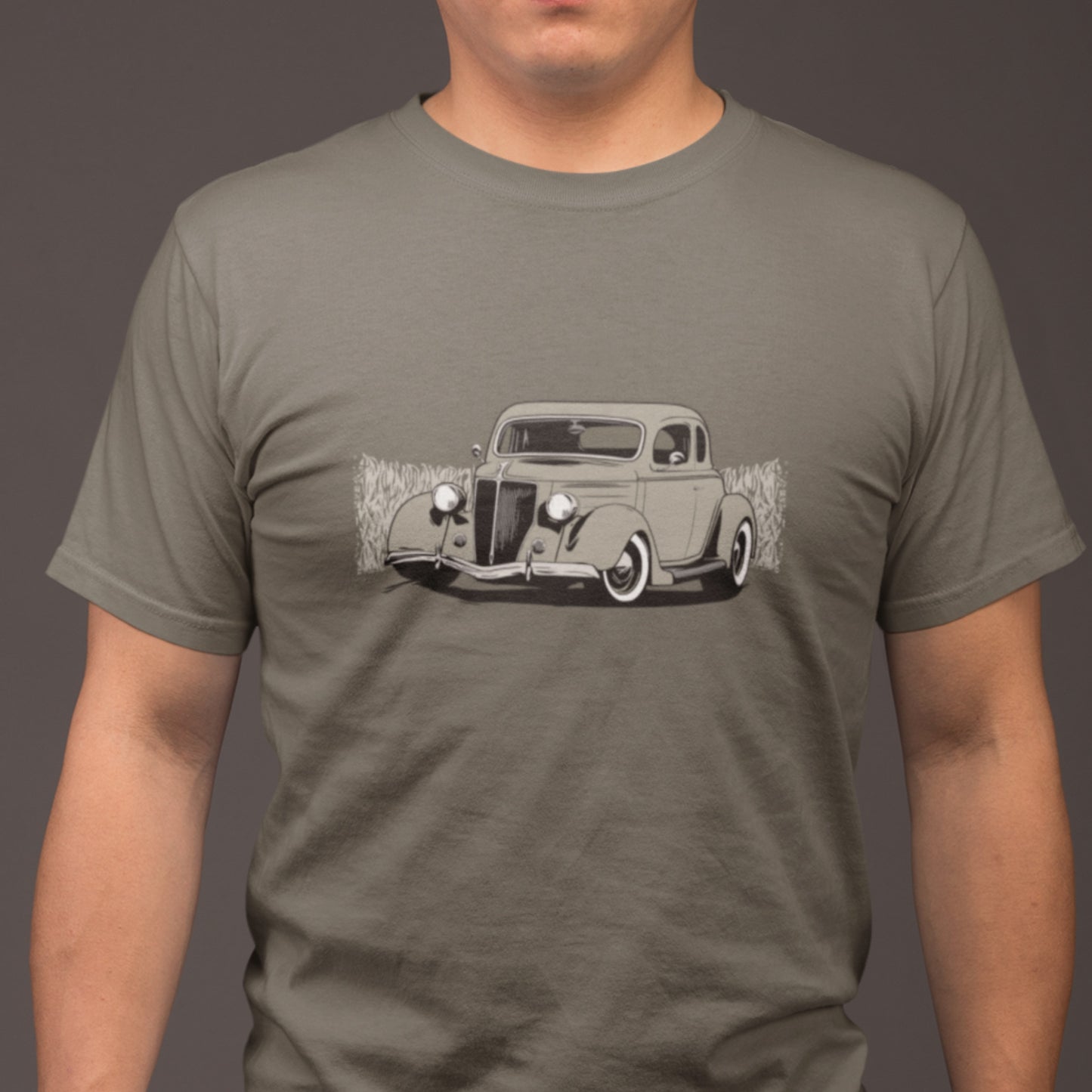 36 Ford 5 Window Coupe Unisex Jersey Tee 1936 Ford Hot Rod Green