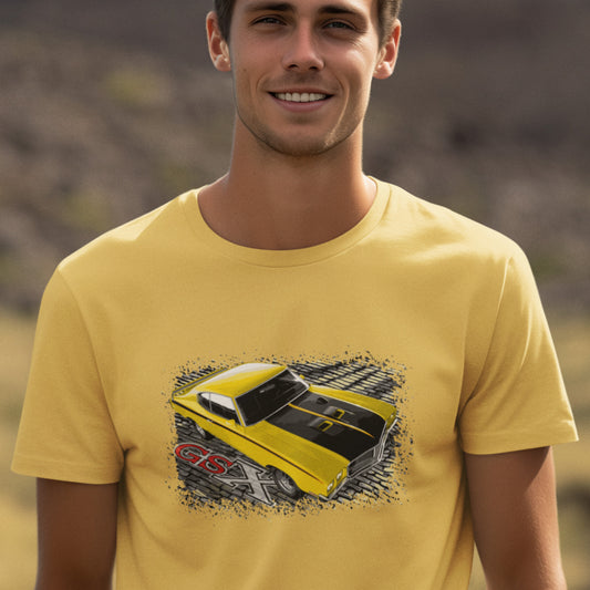 Muscle Car Shirt featuring a Yellow 1970 Buick GSX, 70's Muscle!