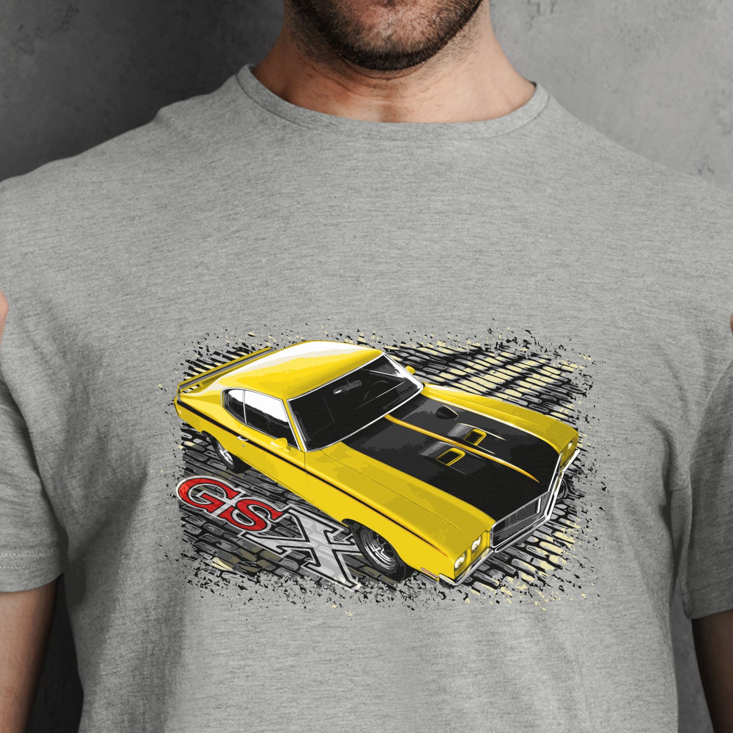 Muscle Car Shirt featuring a Yellow 1970 Buick GSX, 70's Muscle!