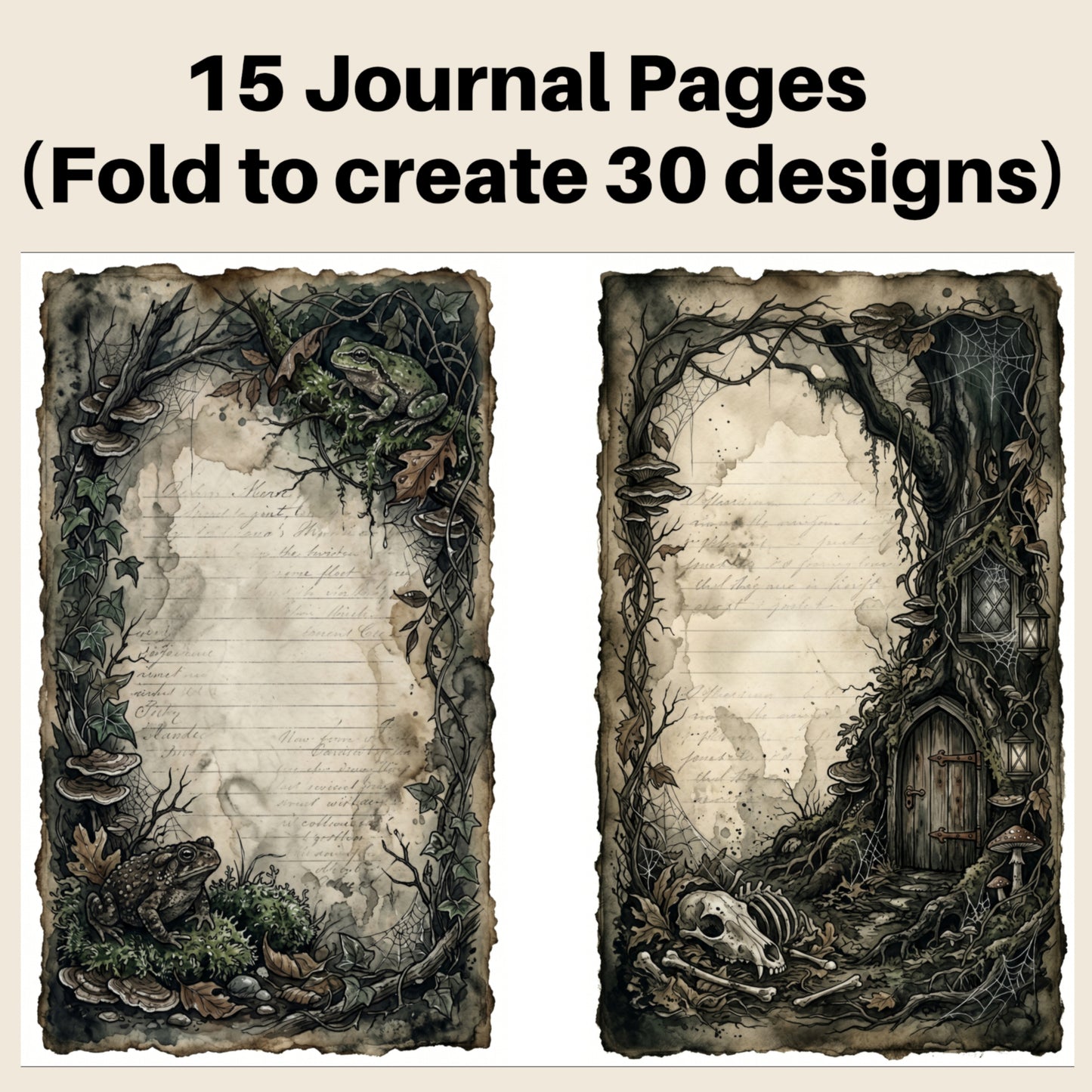 Dark Forest — Gothic Nature Junk Journal Printable Pages