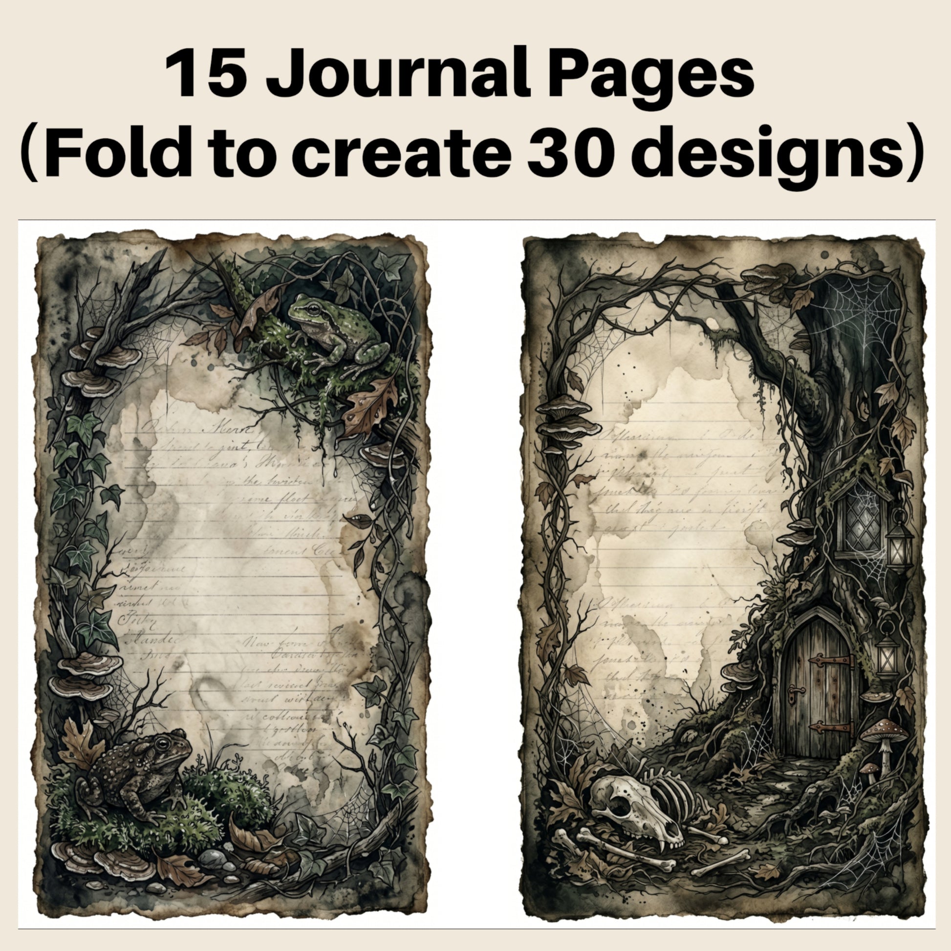 Dark Forest — Gothic Nature Junk Journal Printable Pages