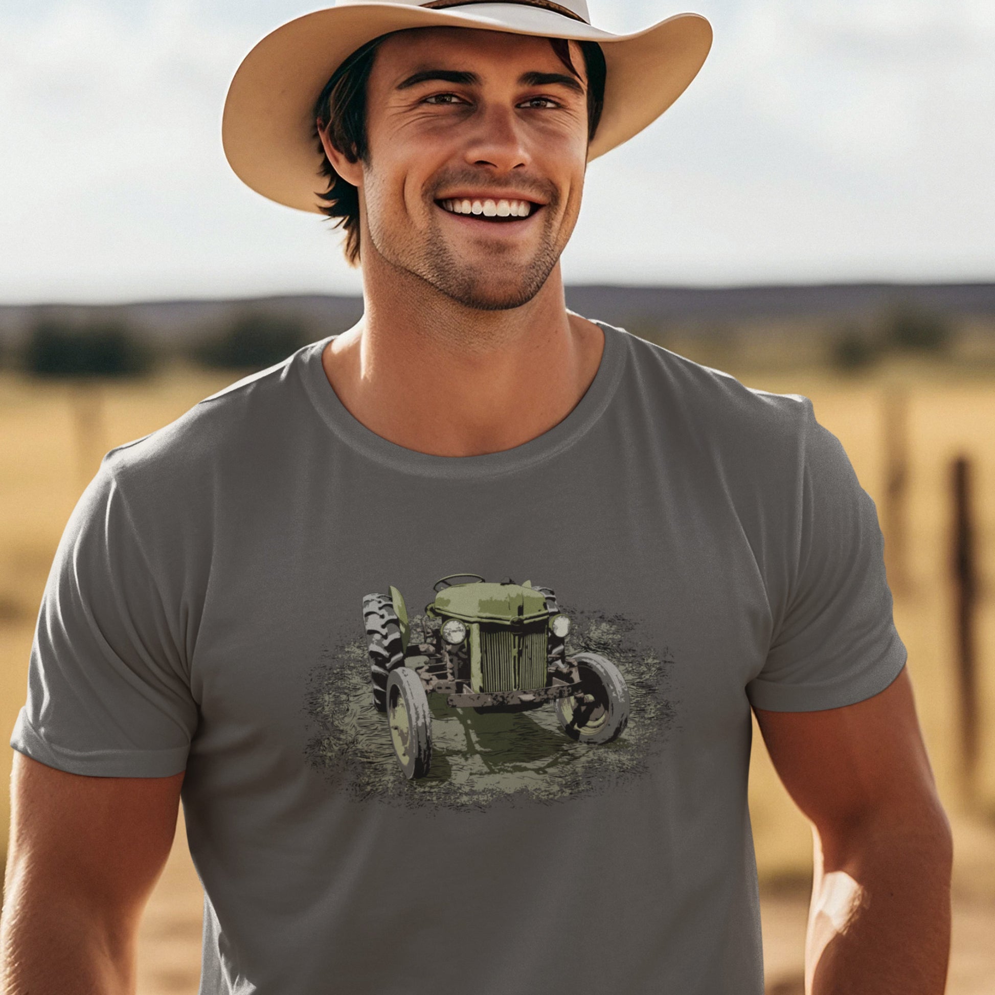 Rustic Farming - Antique Green Farm Tractor Unisex t-shirt -  Vintage Ford Tractor