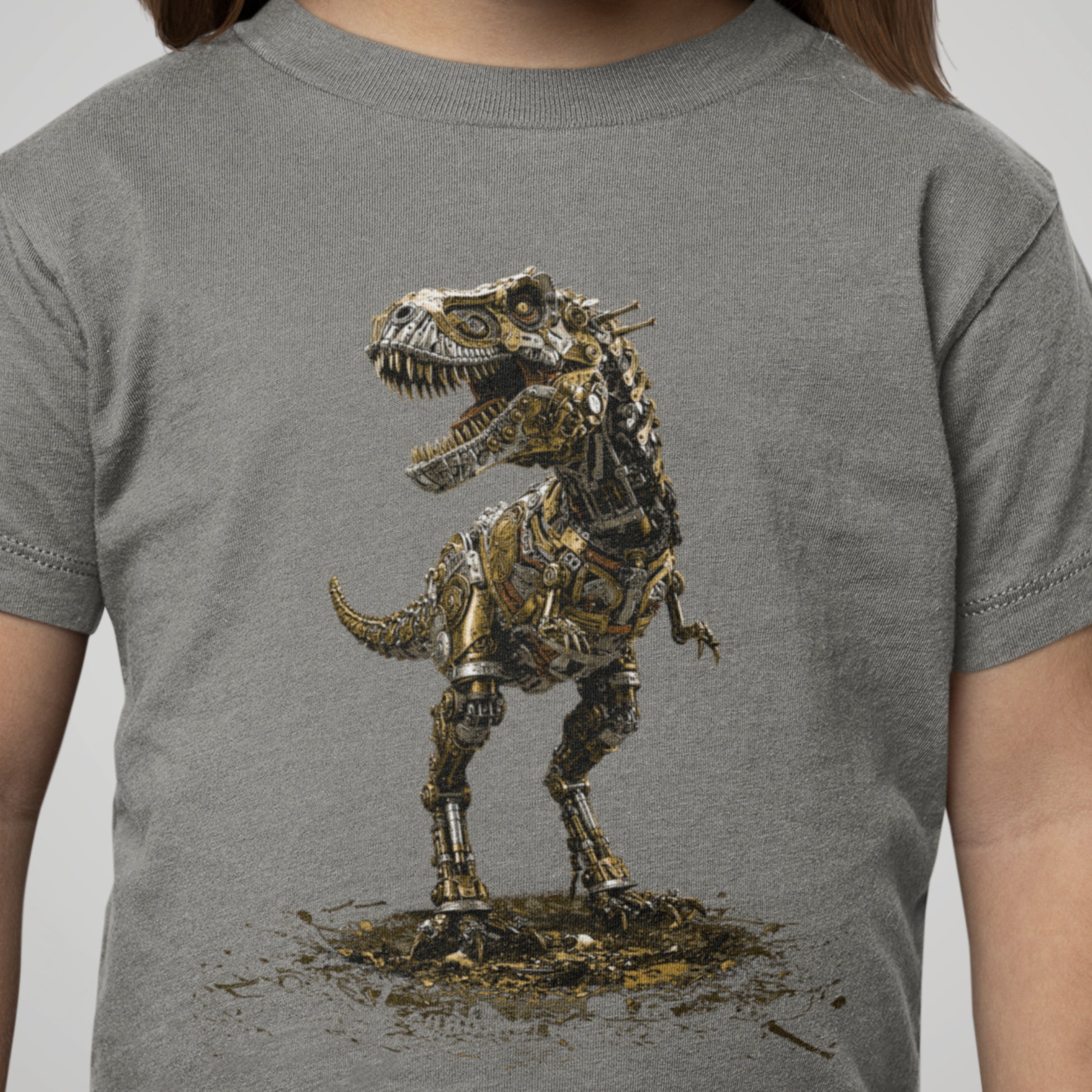 Steampunk T-rex Youth classic tee, Mechanical Tyrannosaurus