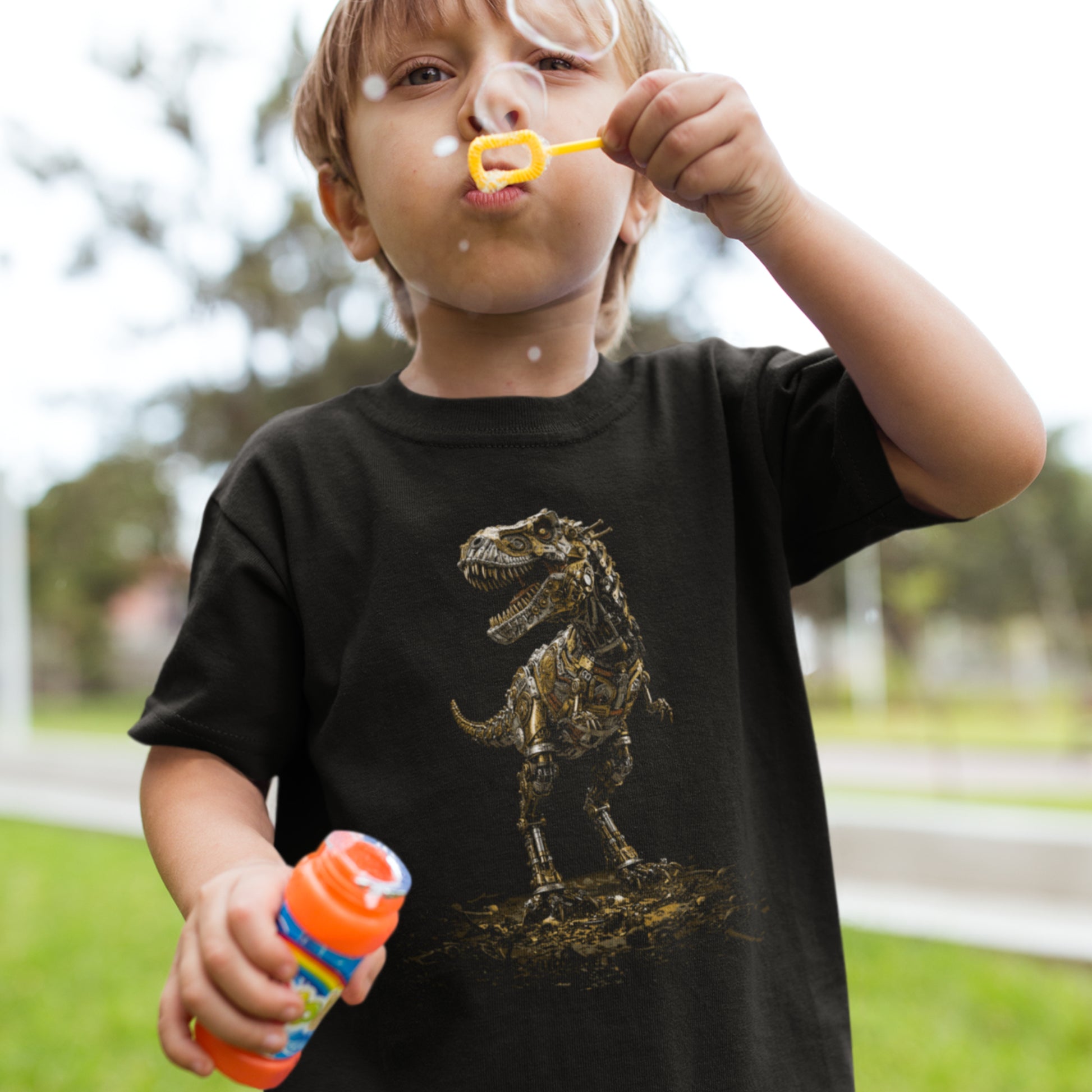Steampunk T-rex Youth classic tee, Mechanical Tyrannosaurus