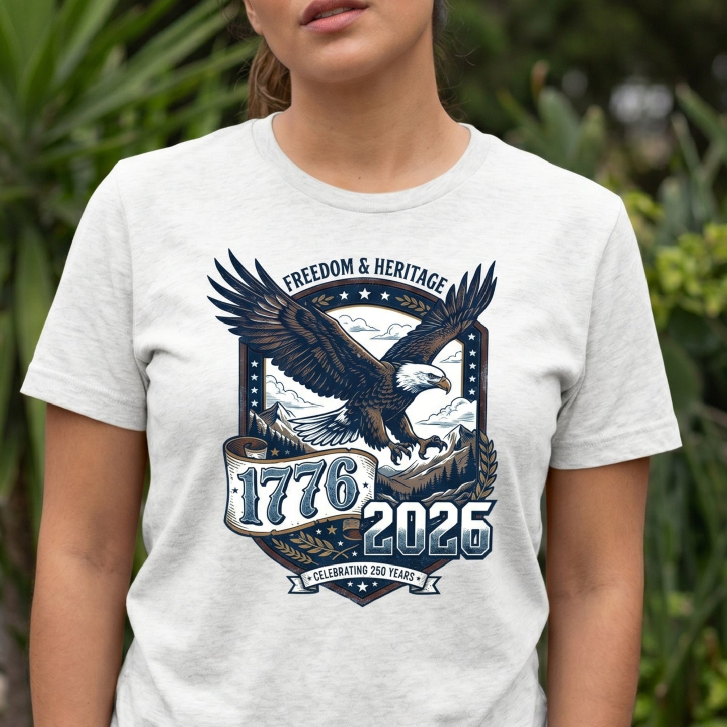 Patriotic Bald Eagle T-Shirt - 1776-2026 USA 250th Anniversary Unisex Tee