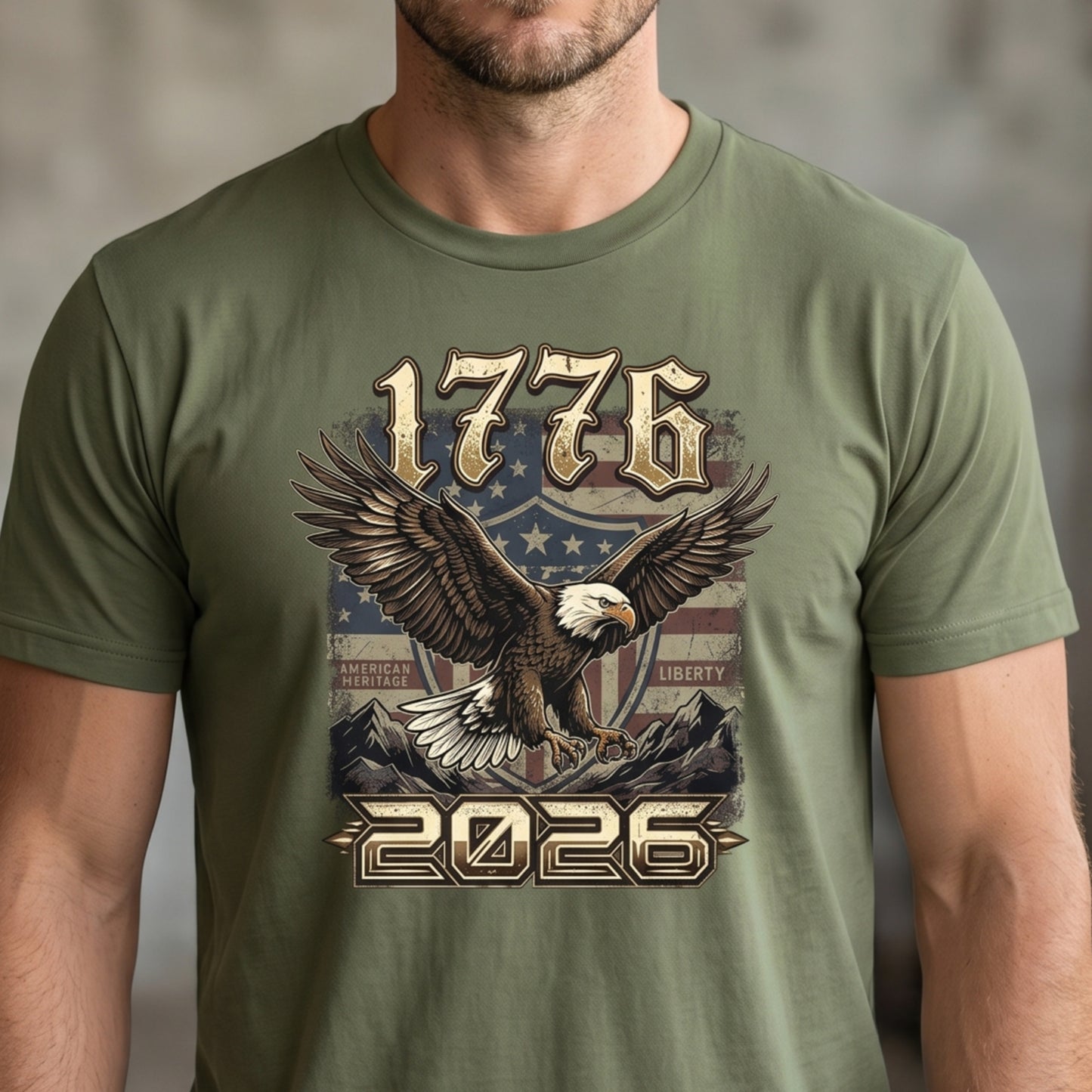 American Eagle T-Shirt | 1776-2026 USA 250th Anniversary Patriotic Tee