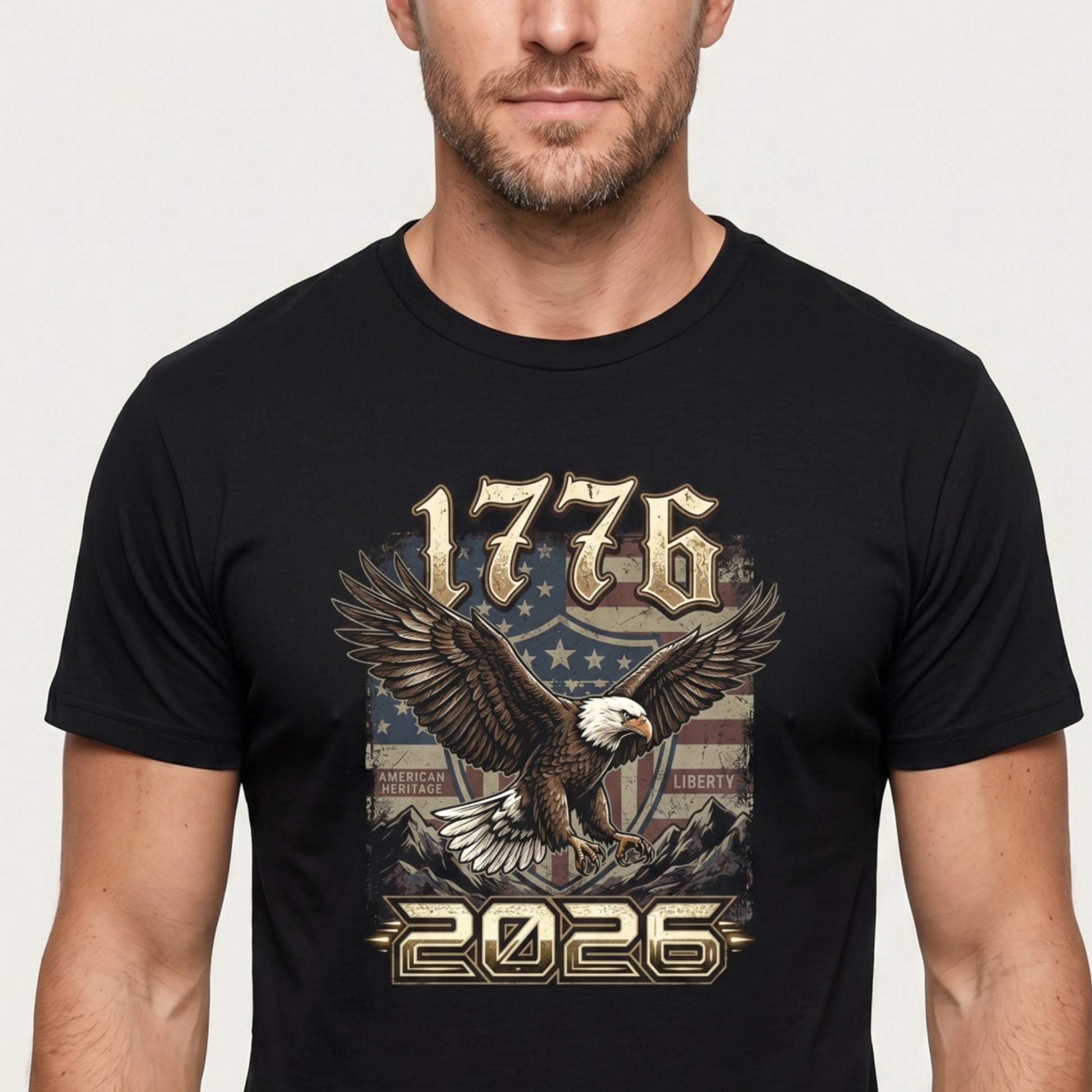 American Eagle T-Shirt | 1776-2026 USA 250th Anniversary Patriotic Tee