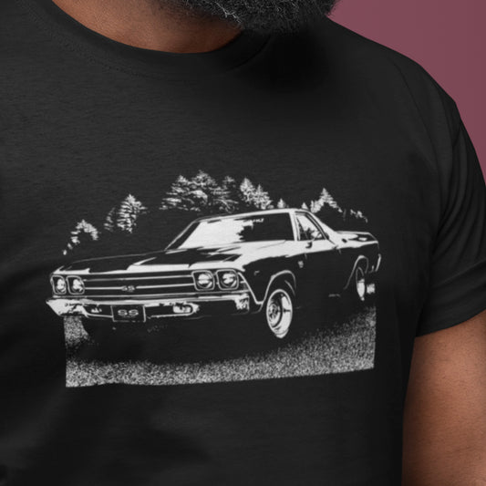 Classic car shirt featuring 69 El Camino SS 396- Unisex Classic Tee - 1969 Chevy truck