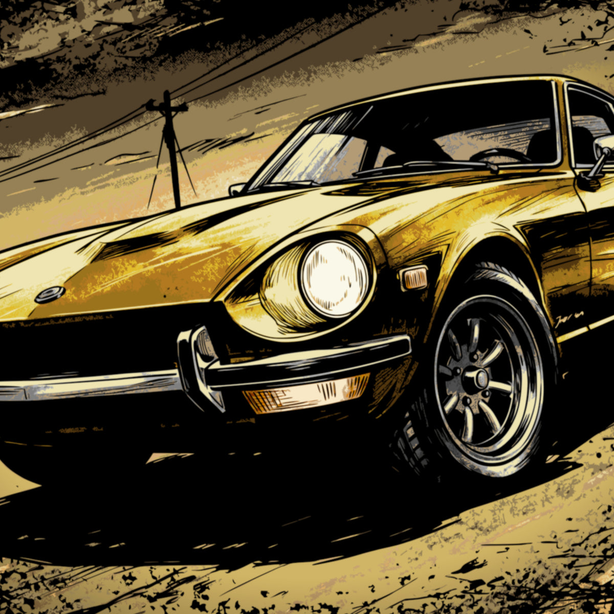 1970 Datsun 240Z T-Shirt, Classic Datsun Z Car Graphic Tee