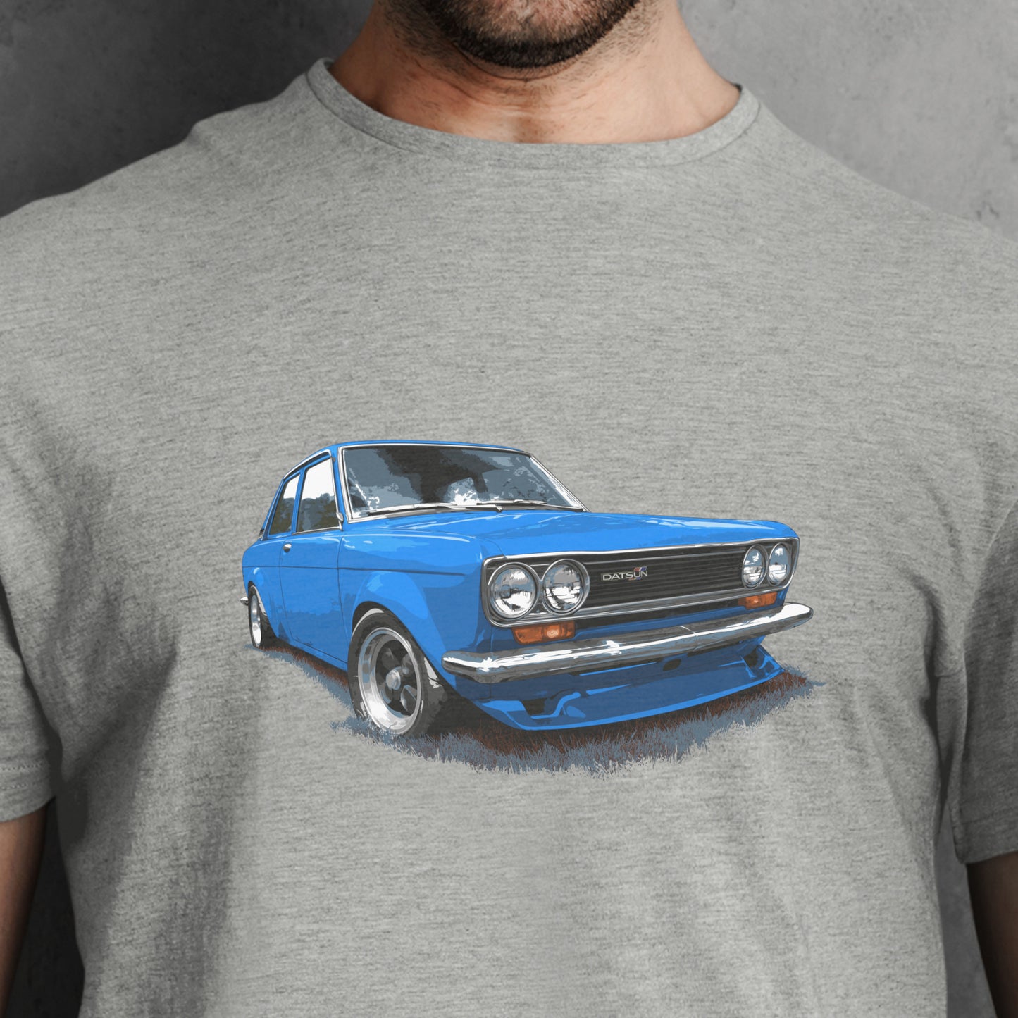 Classic Car shirt featuring Blue 71 Datsun 510 / 1600