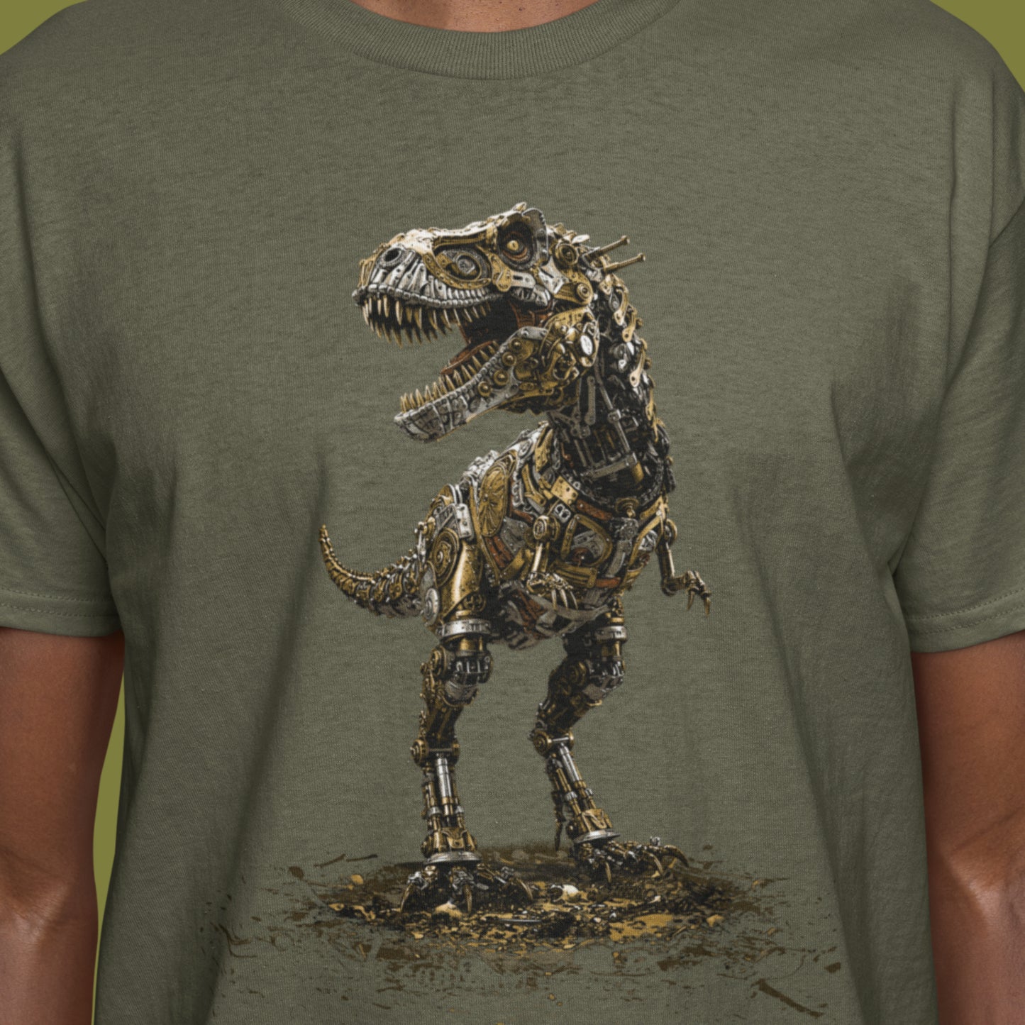 Steampunk T-rex Unisex t-shirt, Mechanical Tyrannosaurus