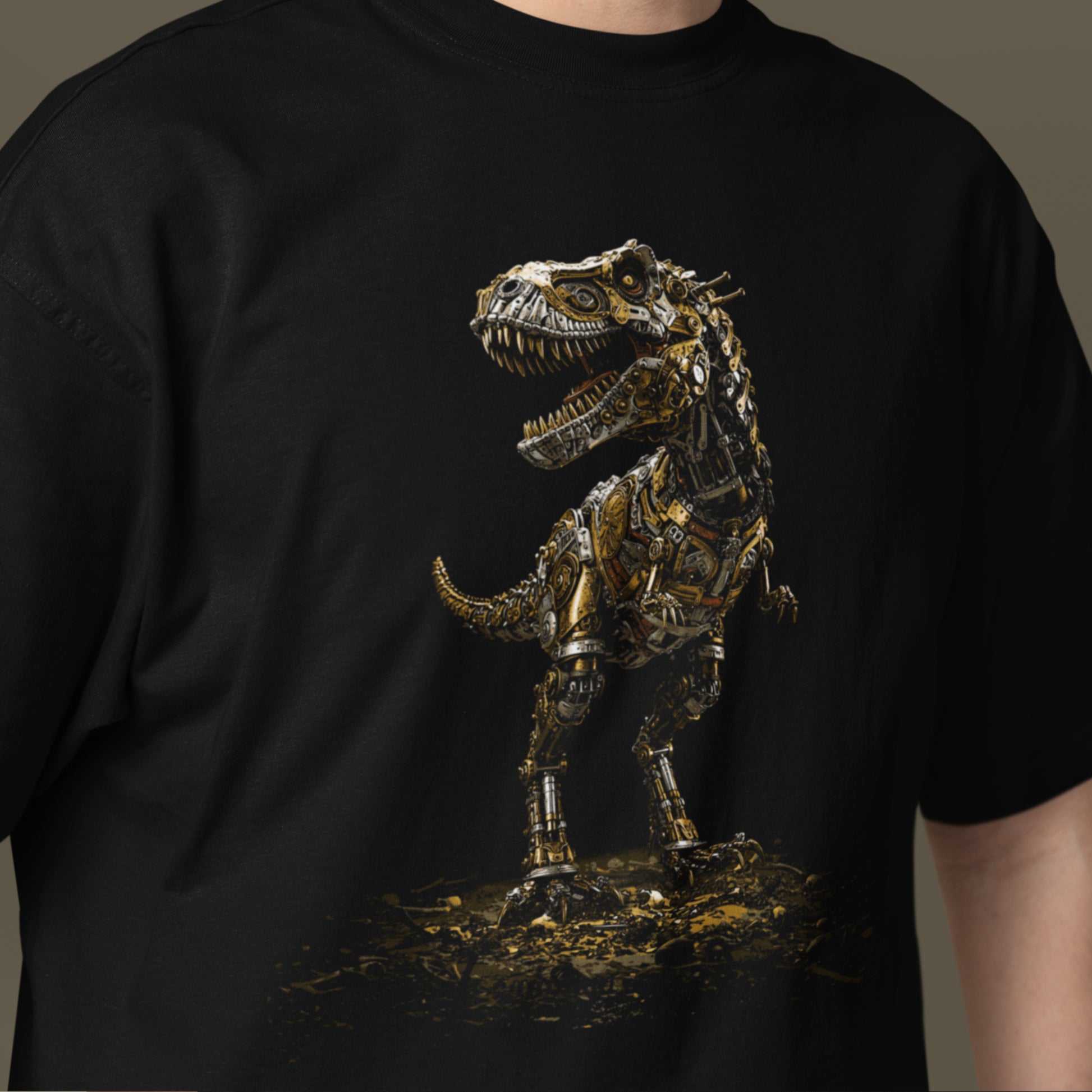Steampunk T-rex Unisex t-shirt, Mechanical Tyrannosaurus
