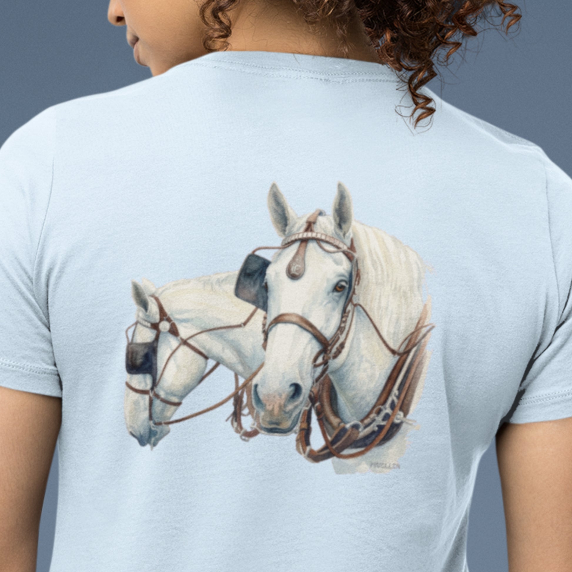 Draft Horses Unisex classic tee - American Cream pair of work horses
