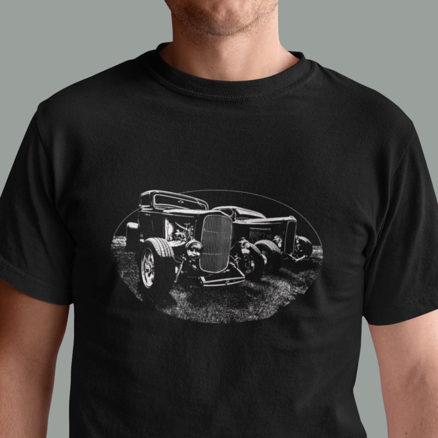 Two Deuces - Unisex classic tee featuring pair of 32 Ford hot rods