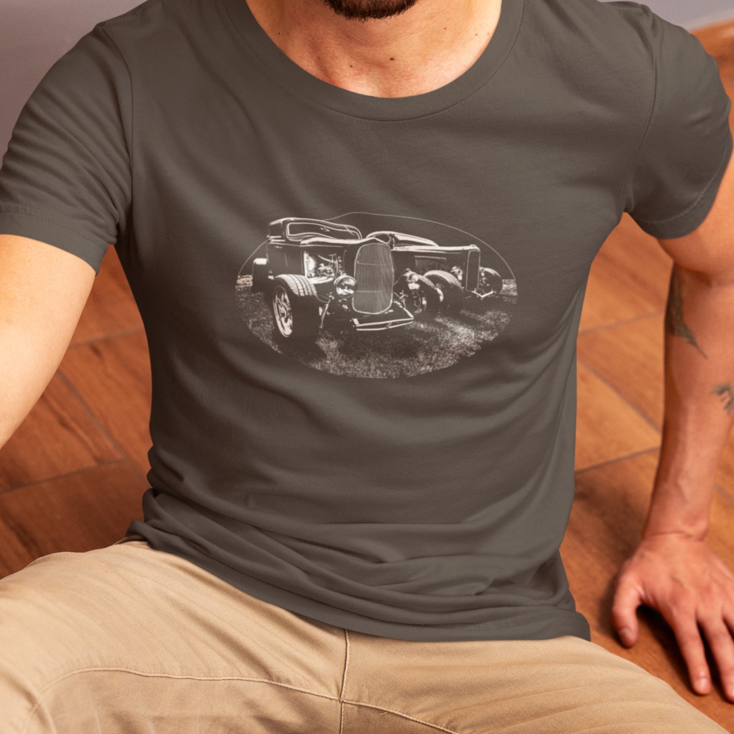 Two Deuces - Unisex classic tee featuring pair of 32 Ford hot rods