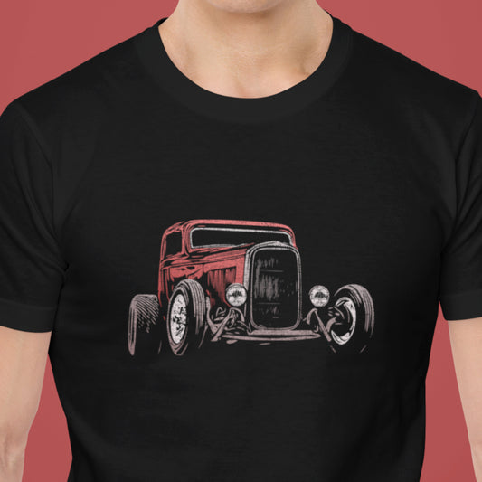 Classic Car Shirt featuring Little Deuce Coupe 32 Ford Hot Rod Unisex Jersey Tee - 1930's Street Rod