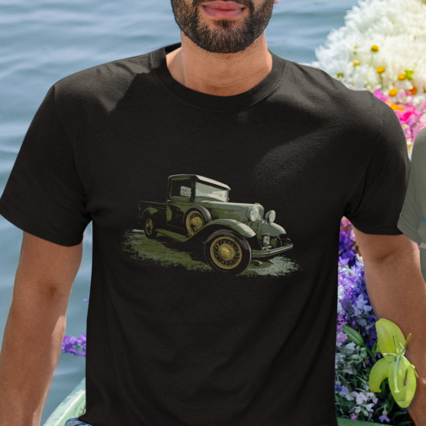 Classic Truck Shirt featuring a Green Ford Model A truck