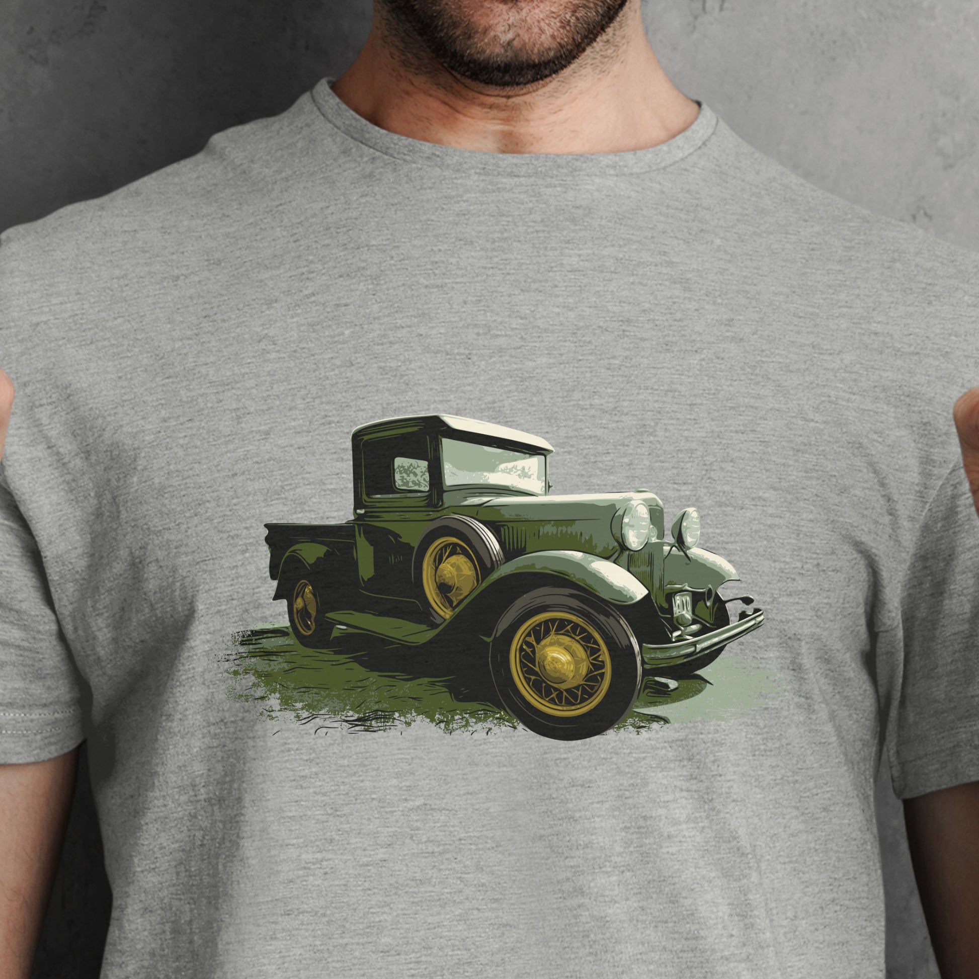 Classic Truck Shirt featuring a Green Ford Model A truck