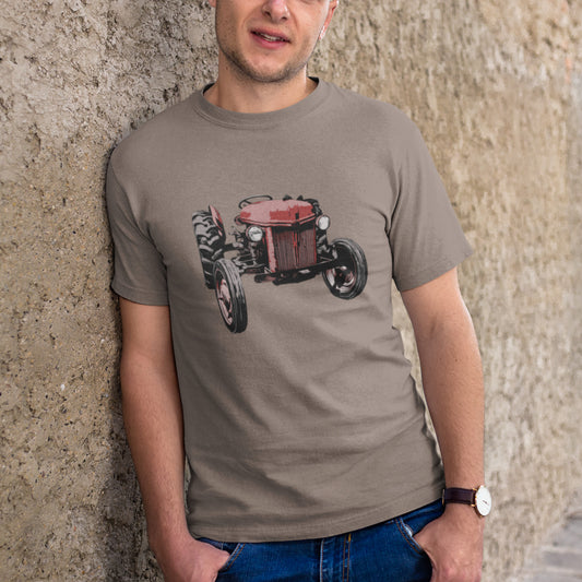 Rustic Farming - Red Vintage Farm Tractor Unisex t-shirt - Antique Ford Tractor