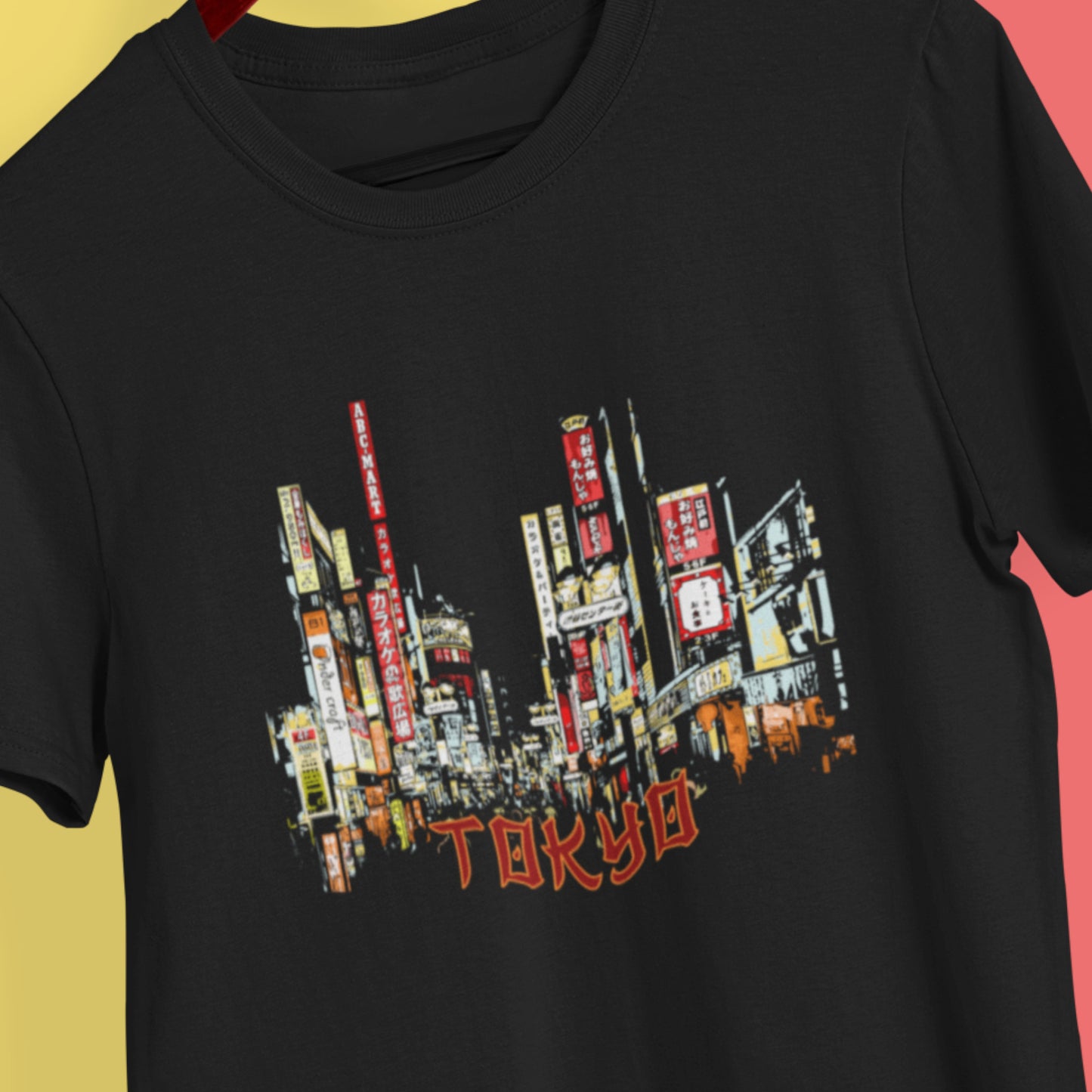 Tokyo at Night Unisex Jersey Tee - Shibuya City, Tokyo, Japan in Night Scene