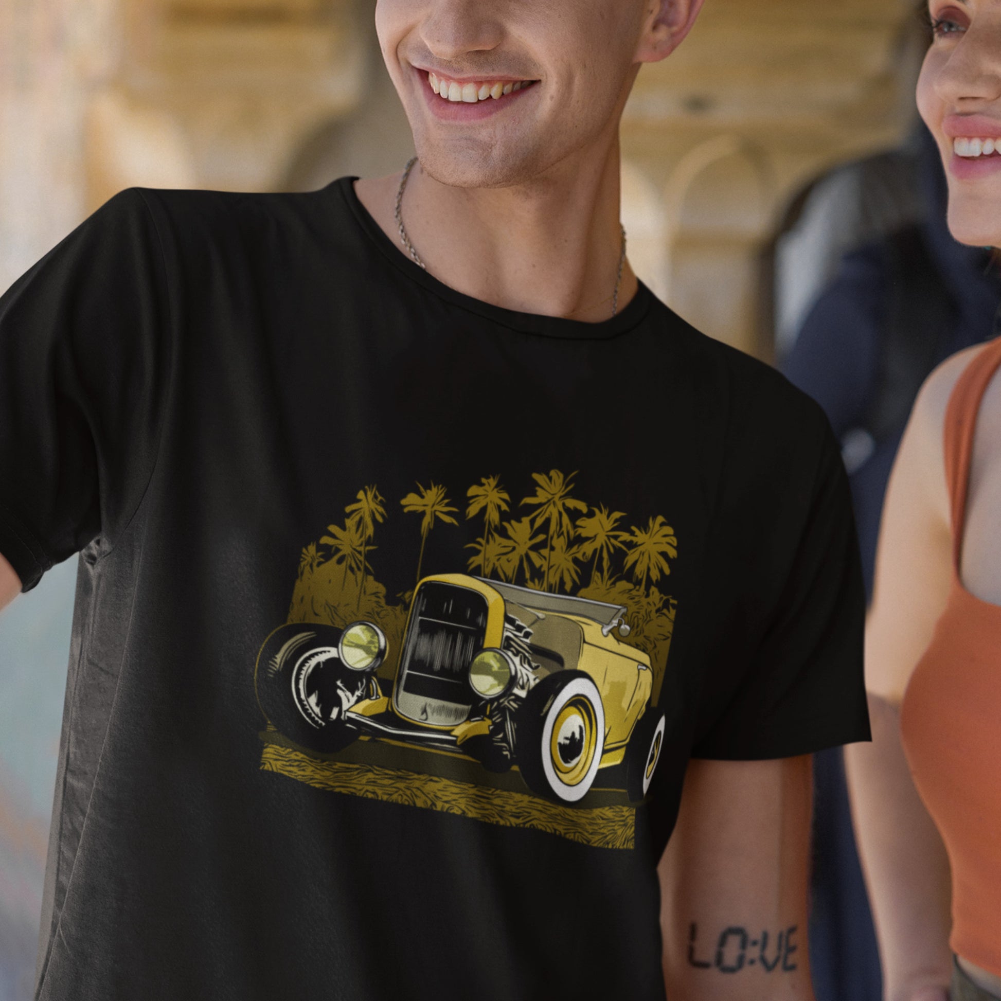 Classic 30's Hot Rod Unisex Jersey Tee Yellow version