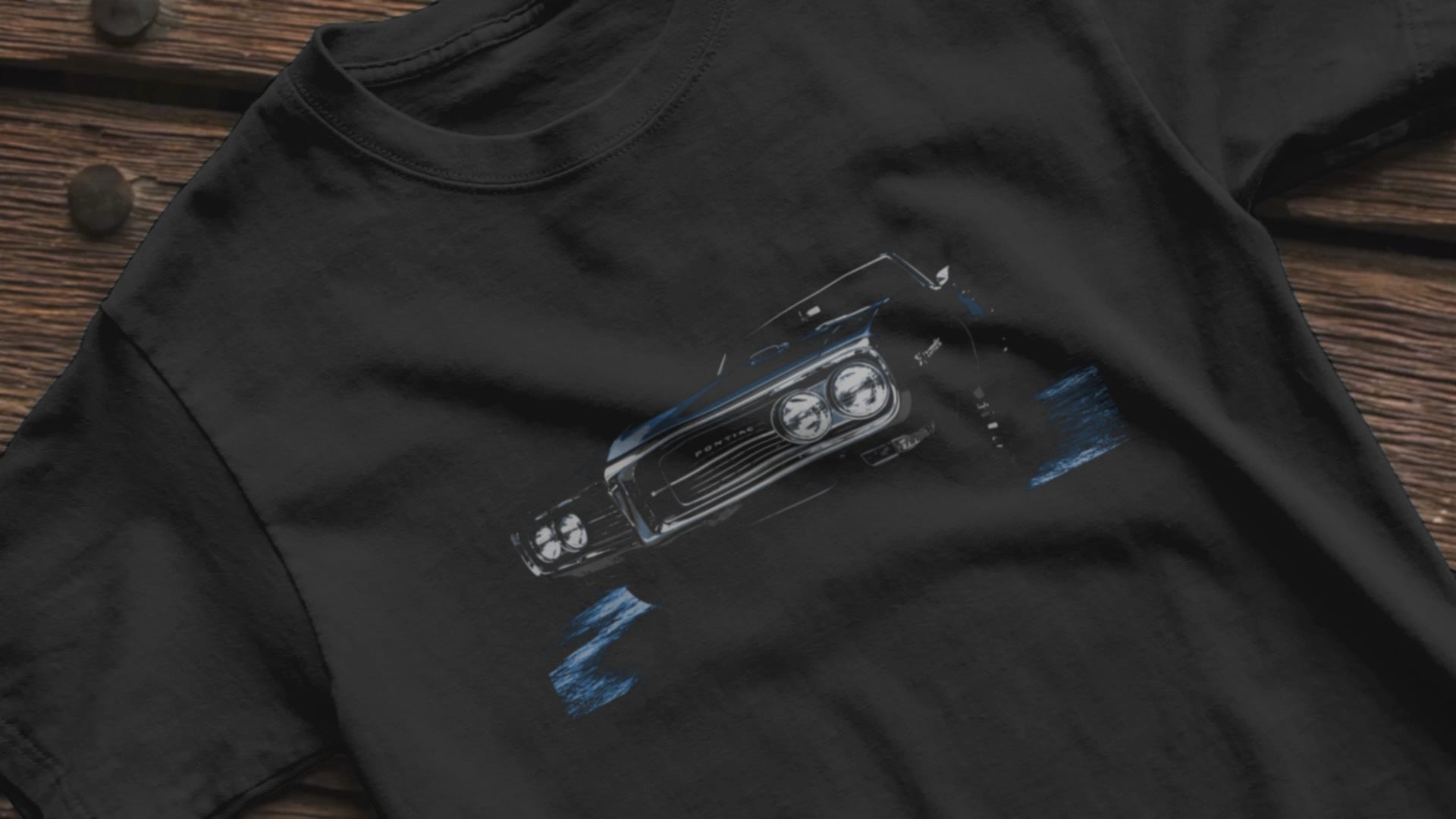 68 Pontiac Firebird T-Shirt: Blue Muscle Car Tee