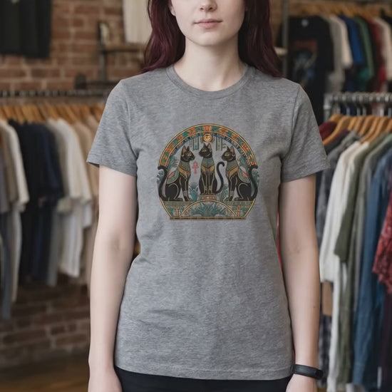 Egyptian Cat Shirt | Hieroglyphic Goddess Tee | Ancient Egypt Cat Art | Cat Lover Unisex classic tee