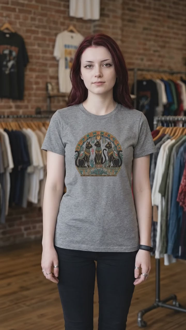 Egyptian Cat Shirt | Hieroglyphic Goddess Tee | Ancient Egypt Cat Art | Cat Lover Unisex classic tee