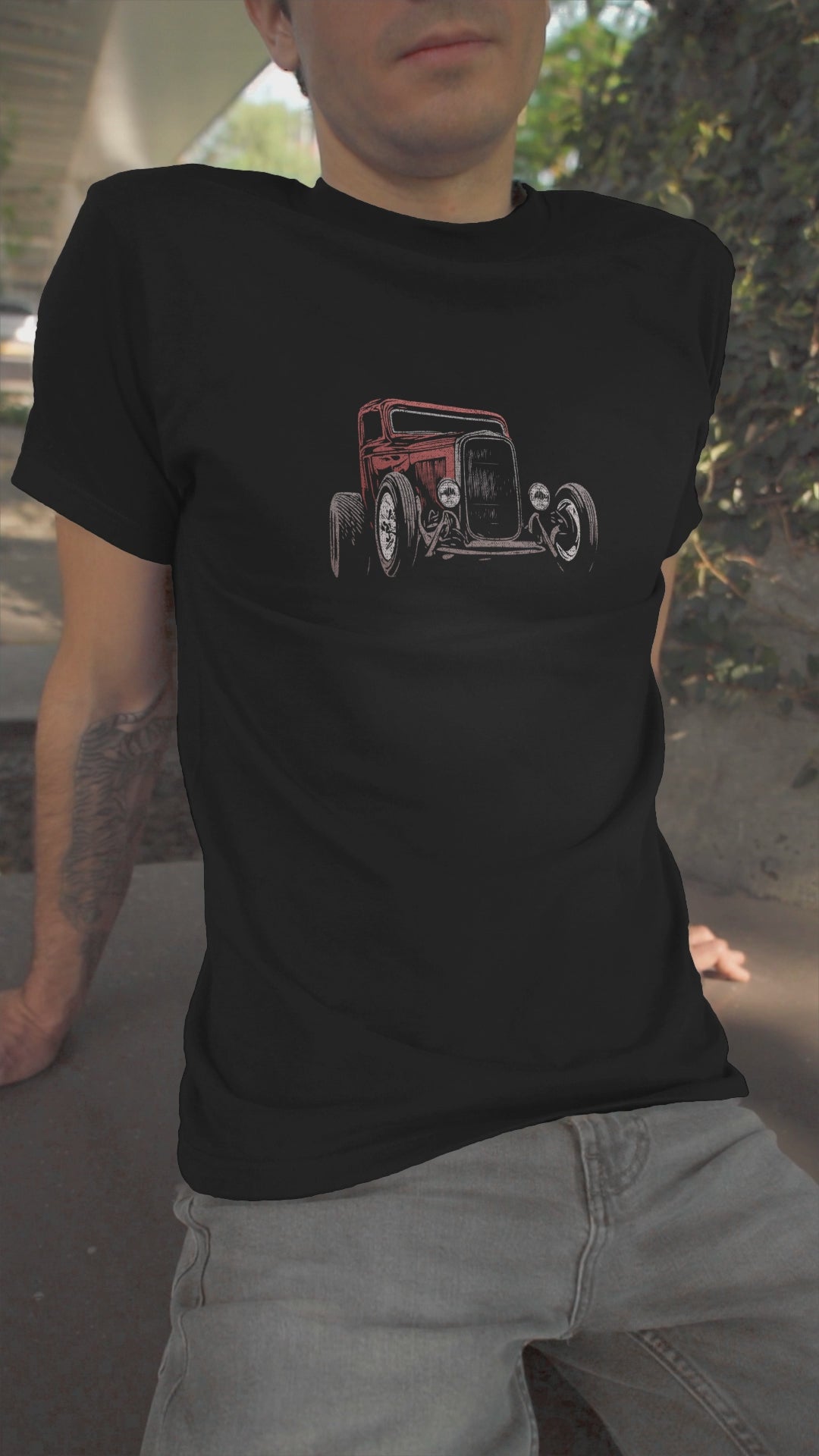 Classic Car Shirt featuring Little Deuce Coupe 32 Ford Hot Rod Unisex Jersey Tee - 1930's Street Rod