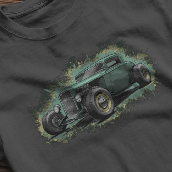 32 Ford Hot Rod Unisex t-shirt: Green 1932 Ford Coupe