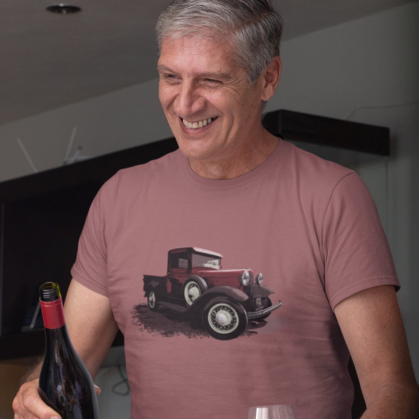 Classic Truck Shirt featuring a red Ford Model A truck