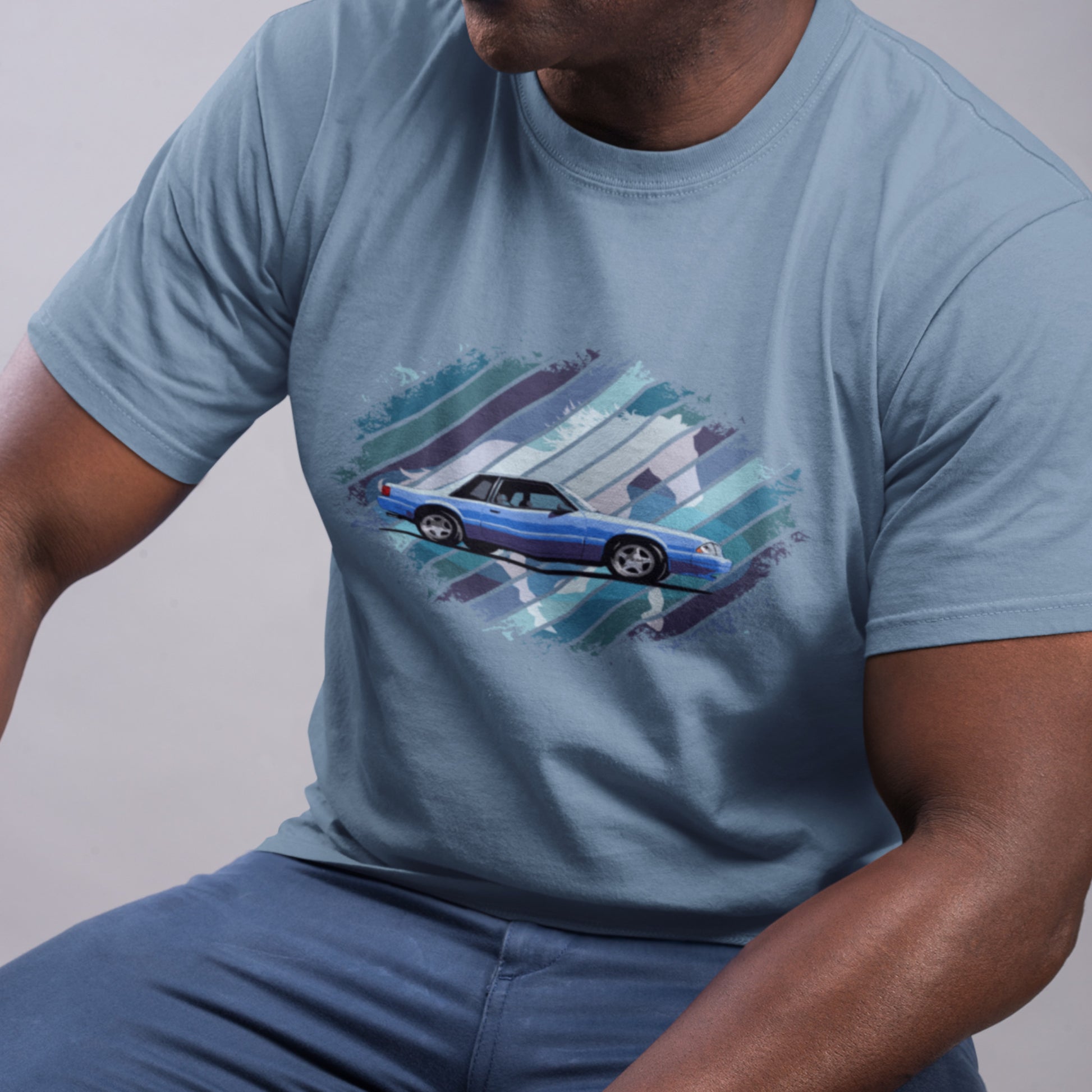 Fox Body Mustang Unisex t-shirt - Blue 88 Ford Mustang