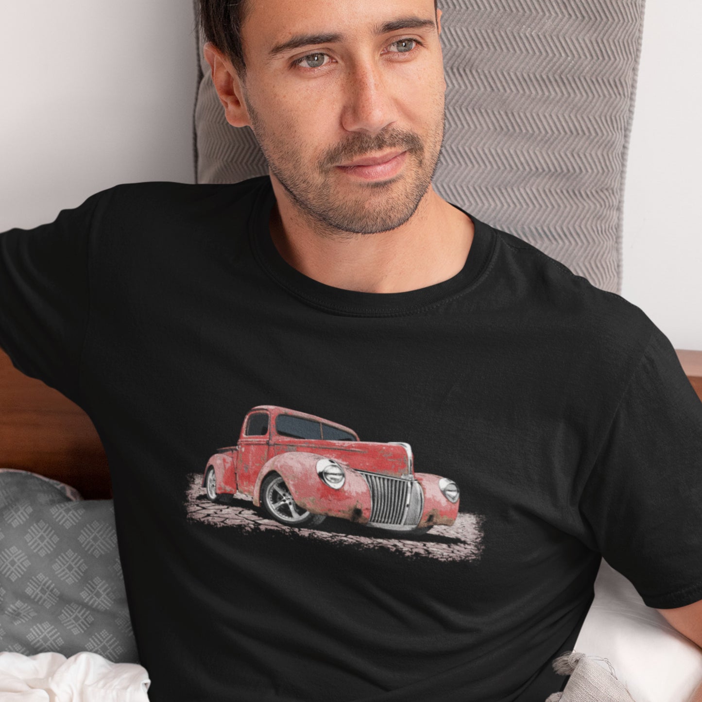 Classic Truck Shirt featuring rusty red 40 Ford truck - Vintage 1940 Ford rat rod pickup