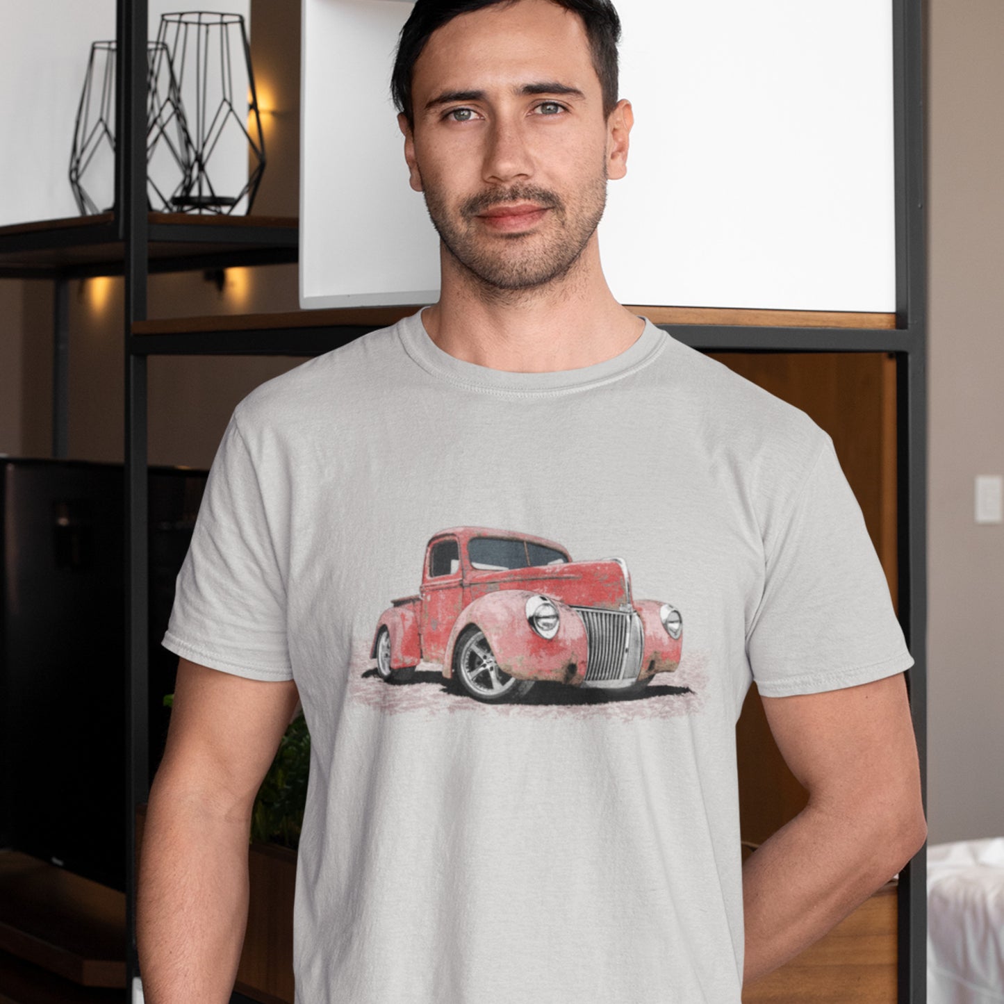 Classic Truck Shirt featuring rusty red 40 Ford truck - Vintage 1940 Ford rat rod pickup