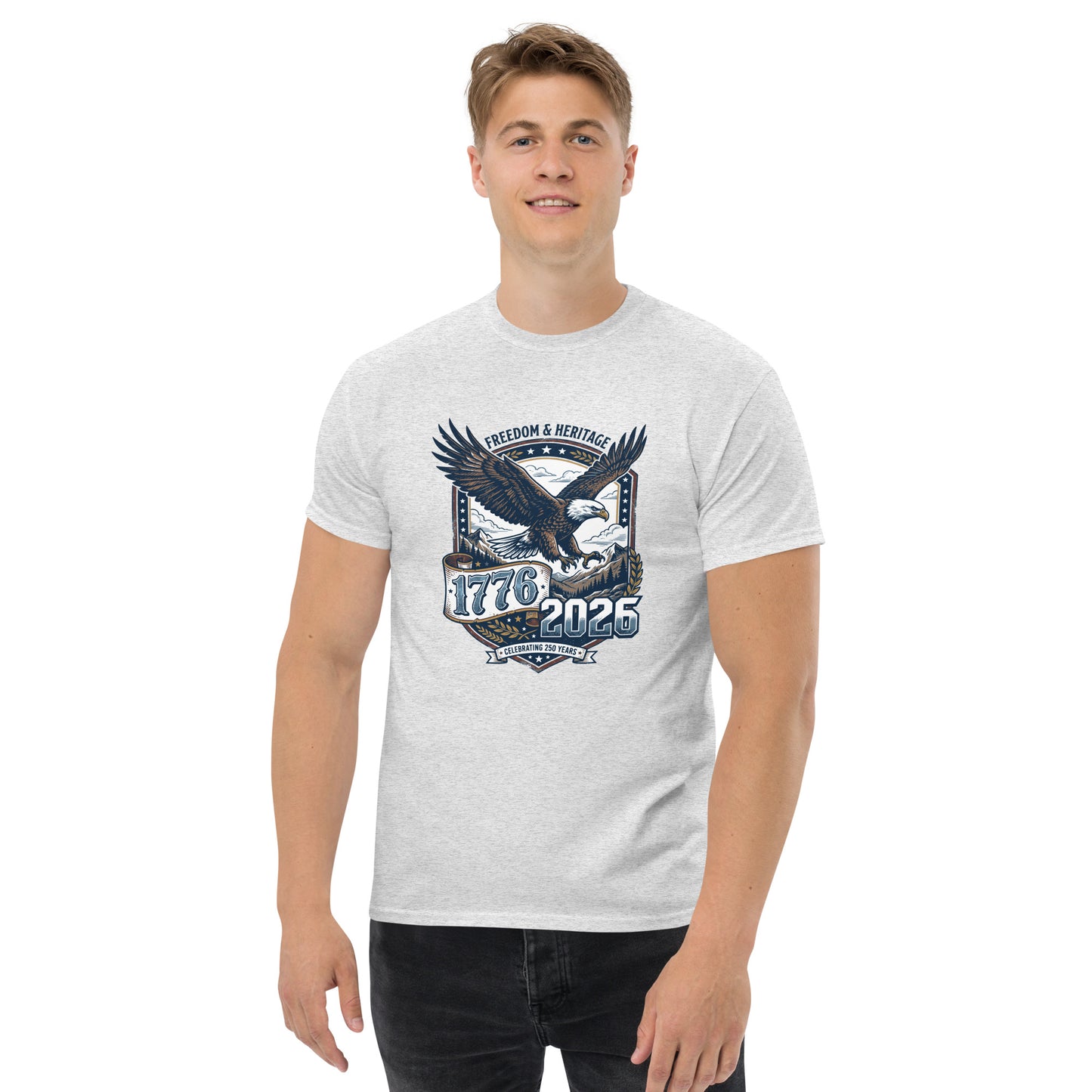 Patriotic Bald Eagle T-Shirt - 1776-2026 USA 250th Anniversary Unisex Tee