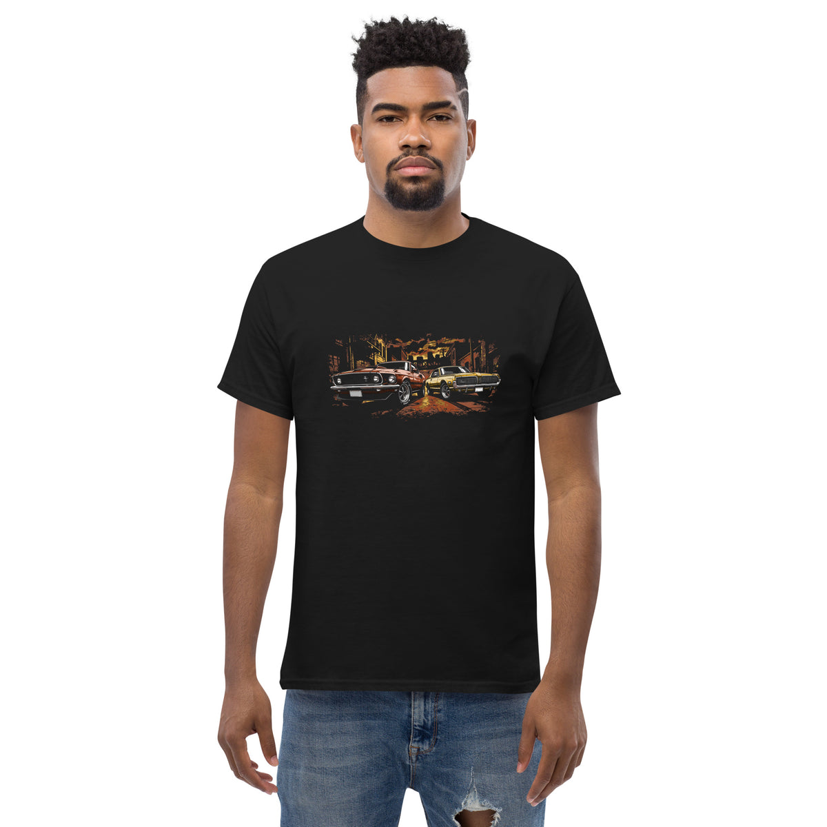 Mustang and Cougar T-Shirt, Classic Ford Mercury Muscle Car Tee, 1969 1967 Vintage Pony Car Graphic Shirt

