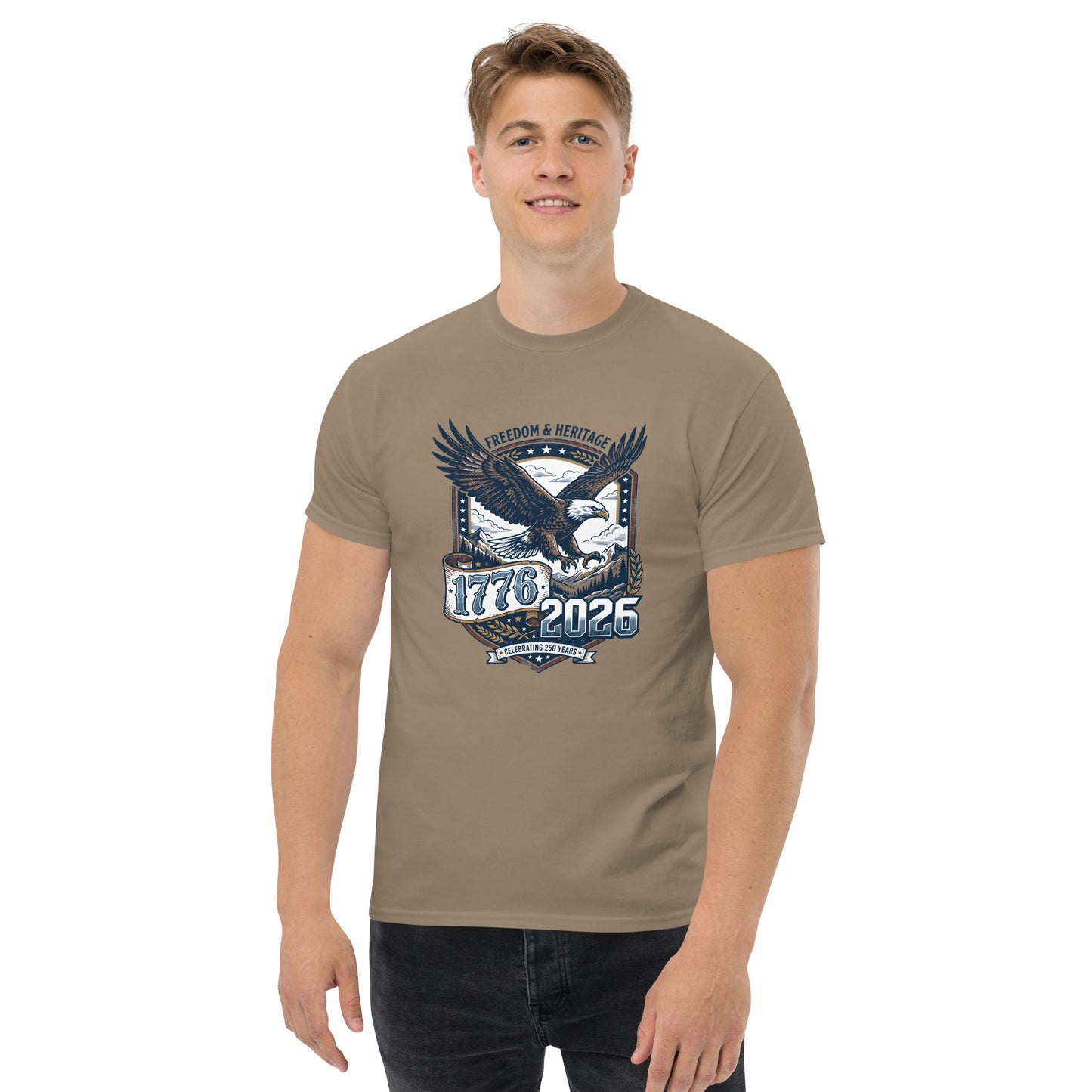 Patriotic Bald Eagle T-Shirt - 1776-2026 USA 250th Anniversary Unisex Tee