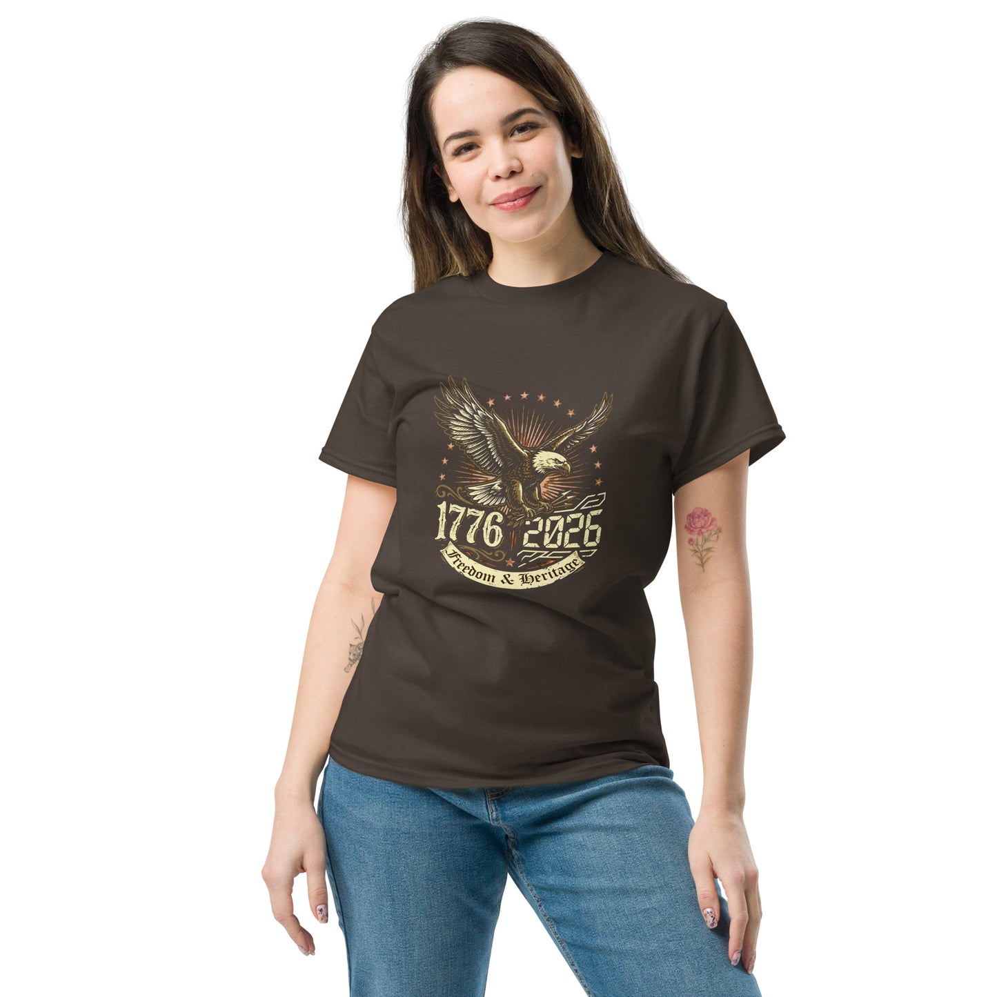 Patriotic Bald Eagle T-Shirt | 1776-2026 USA 250th Anniversary Tee