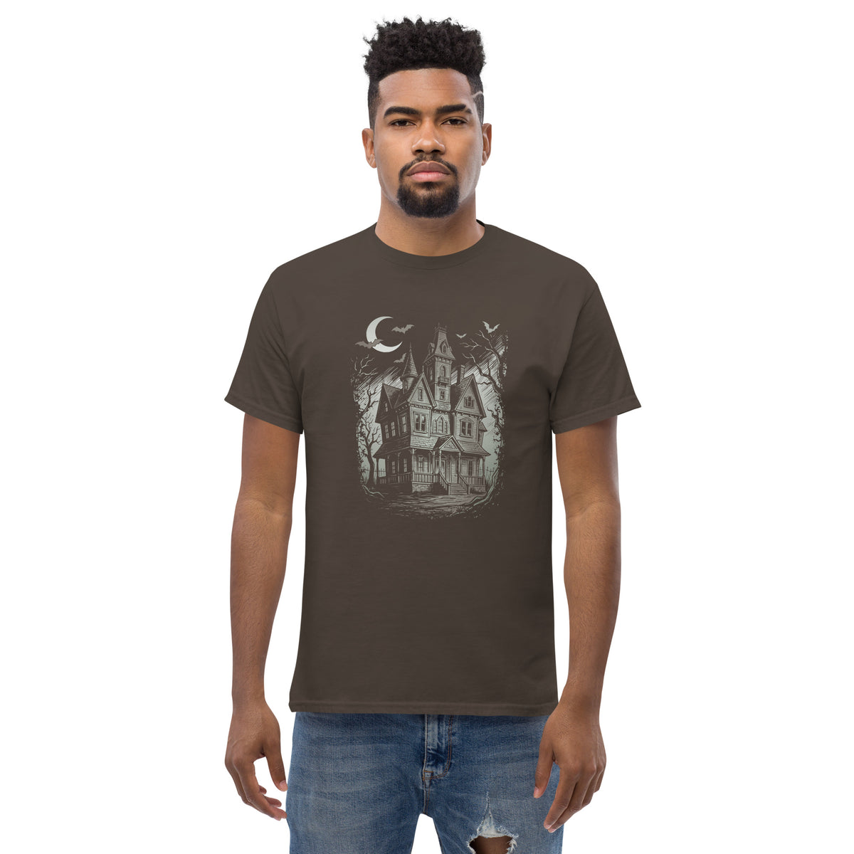 Haunted House T-Shirt, Gothic Victorian Mansion Halloween Shirt, Unisex classic tee