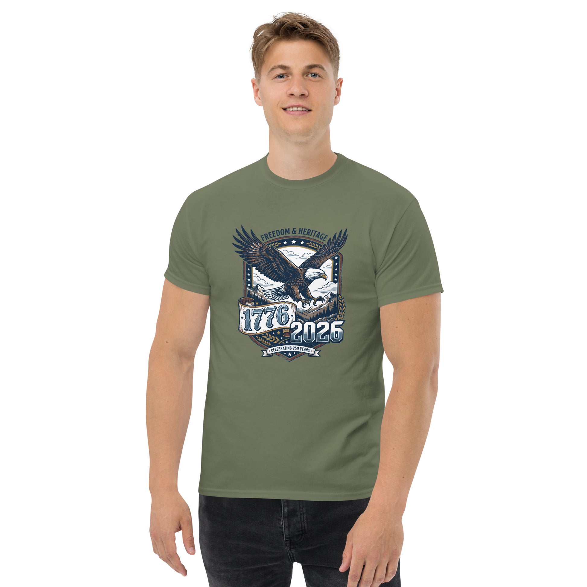 Patriotic Bald Eagle T-Shirt - 1776-2026 USA 250th Anniversary Unisex Tee
