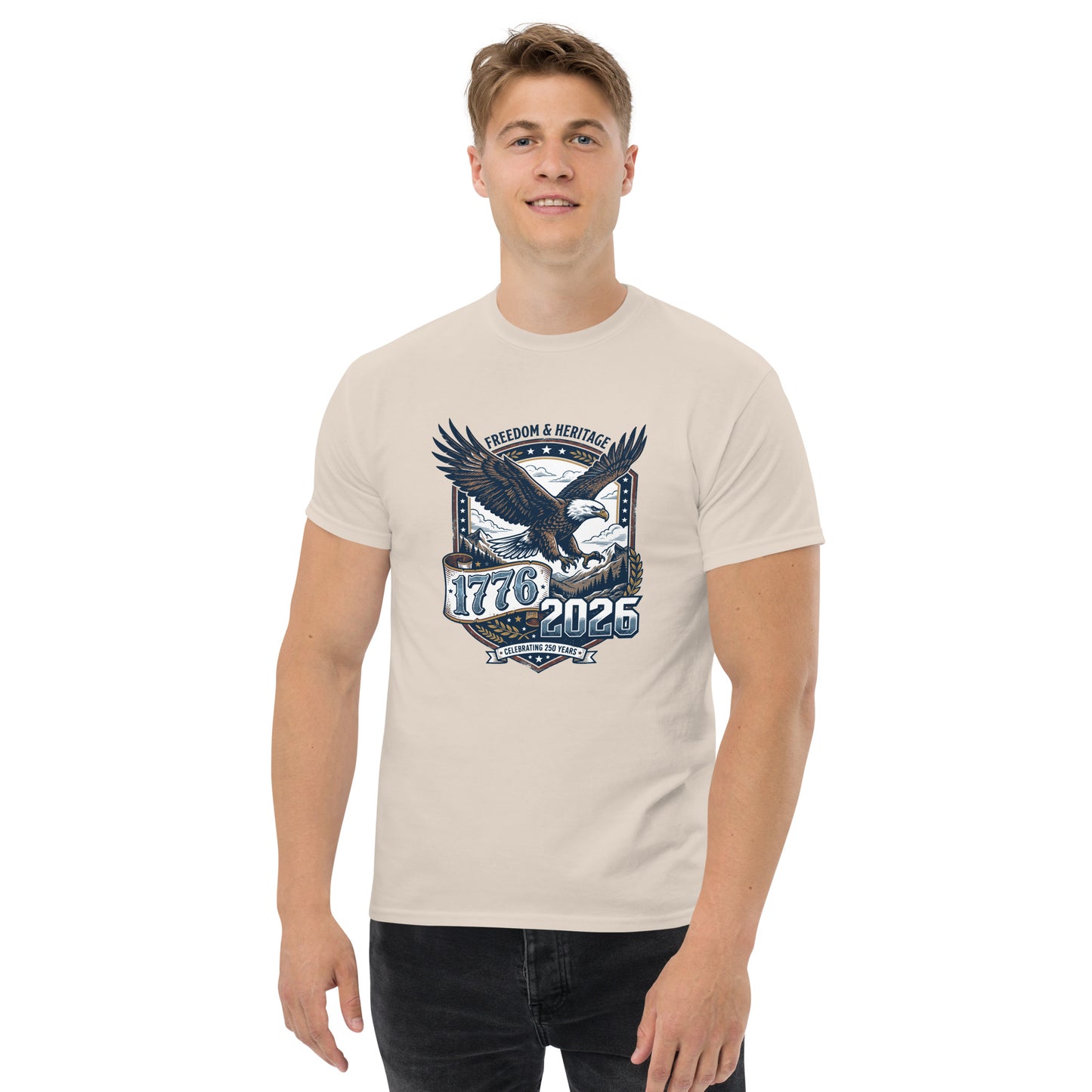Patriotic Bald Eagle T-Shirt - 1776-2026 USA 250th Anniversary Unisex Tee