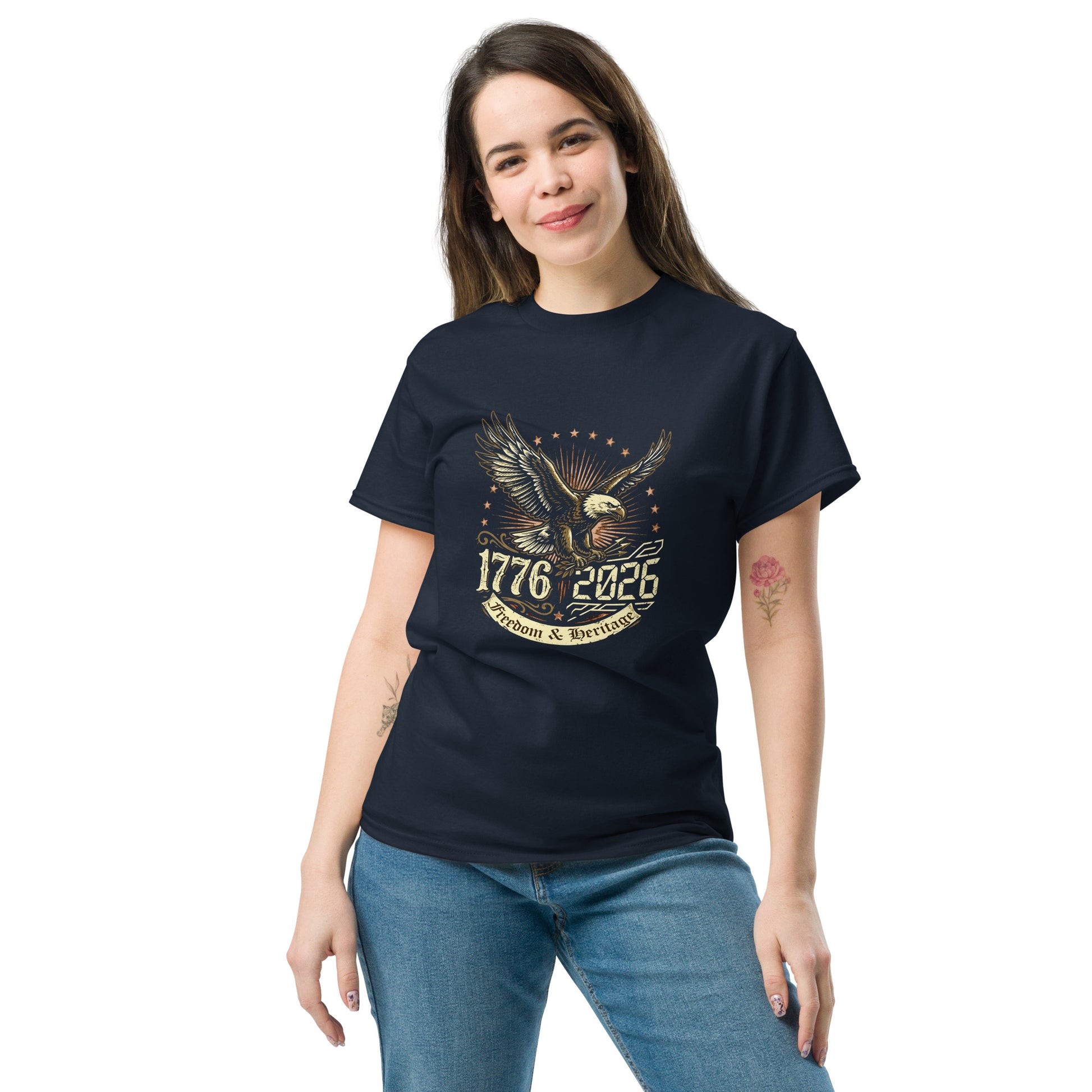 Patriotic Bald Eagle T-Shirt | 1776-2026 USA 250th Anniversary Tee