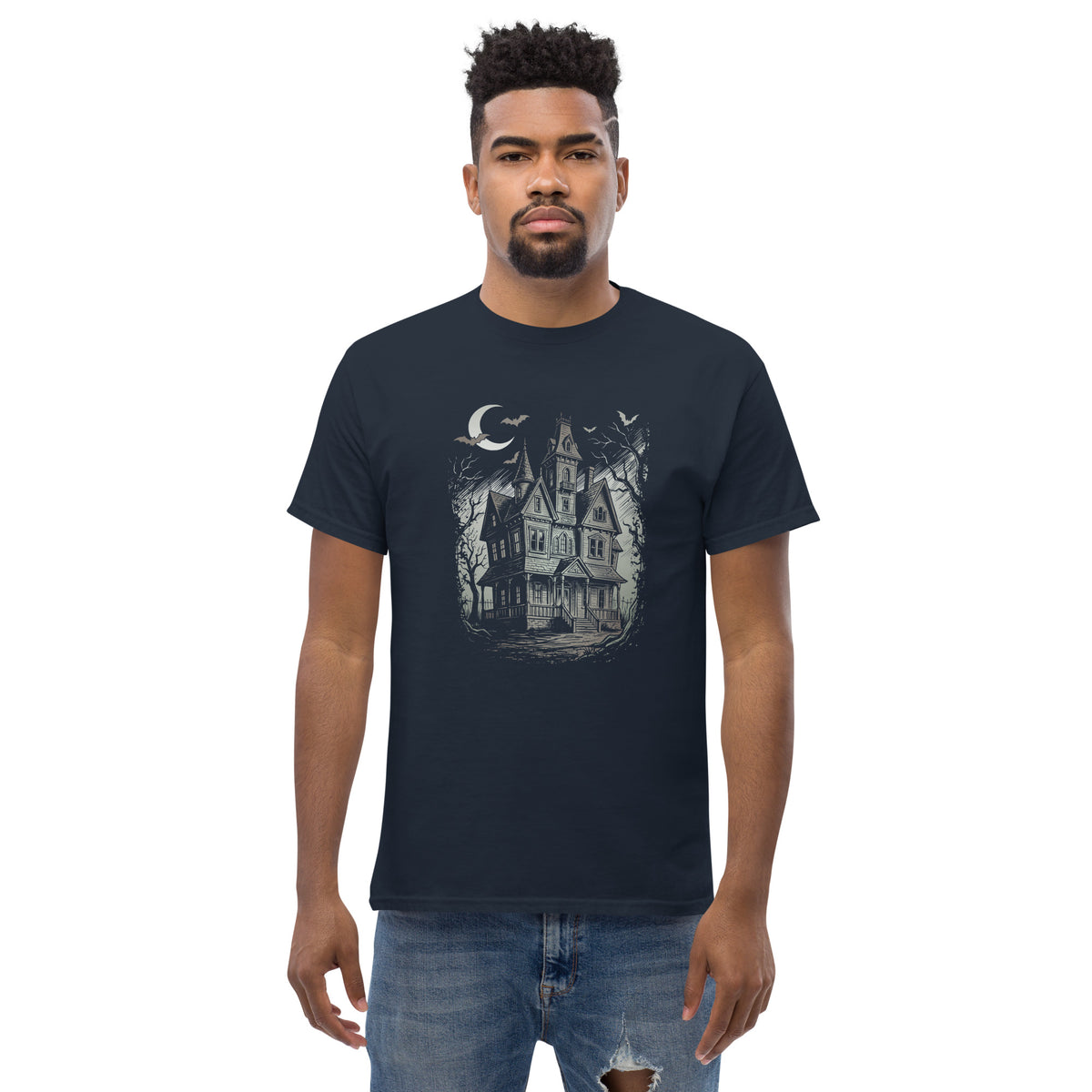 Haunted House T-Shirt, Gothic Victorian Mansion Halloween Shirt, Unisex classic tee