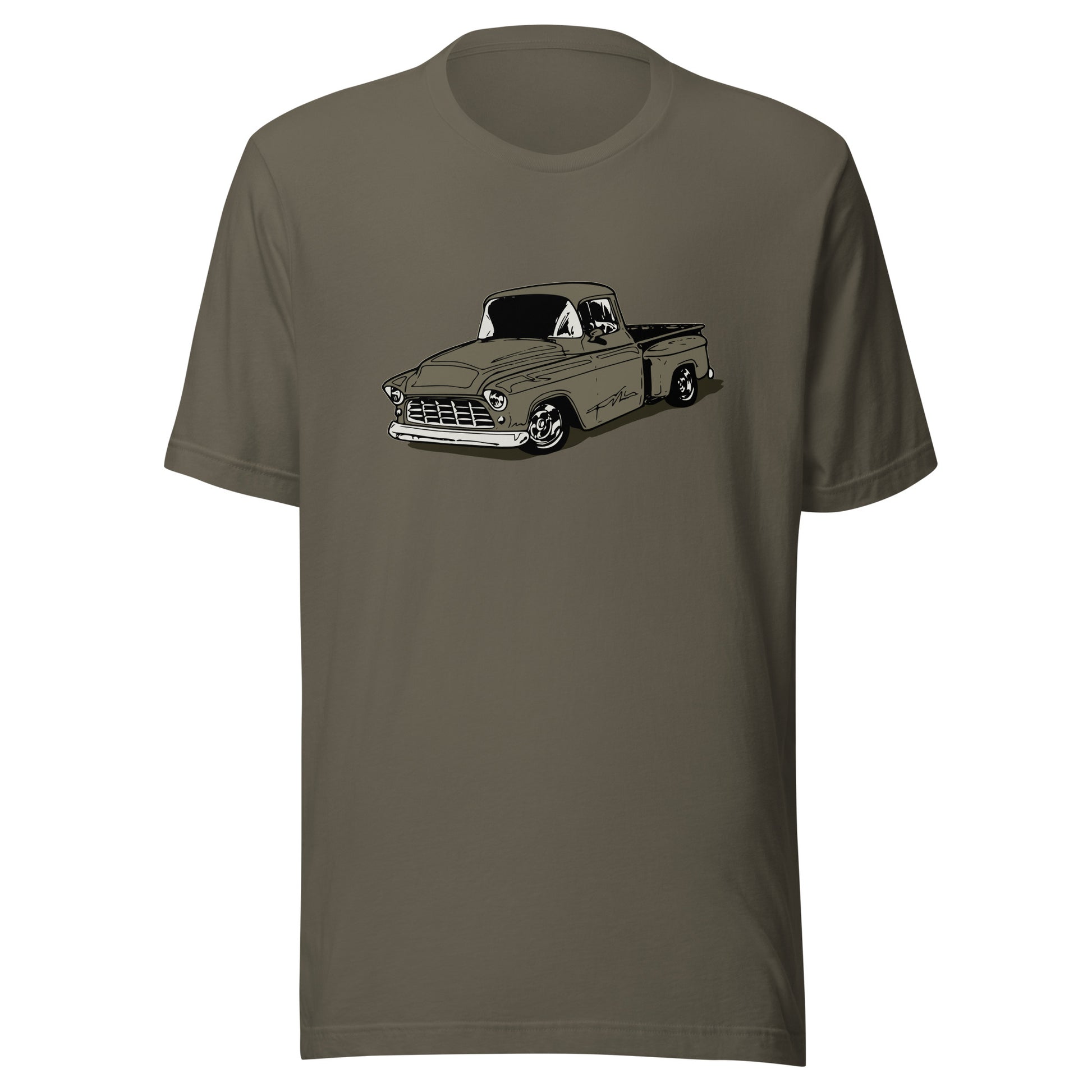 Classic truck shirt featuring gray 55 Chevy pickup - Unisex T-shirt with classic truck