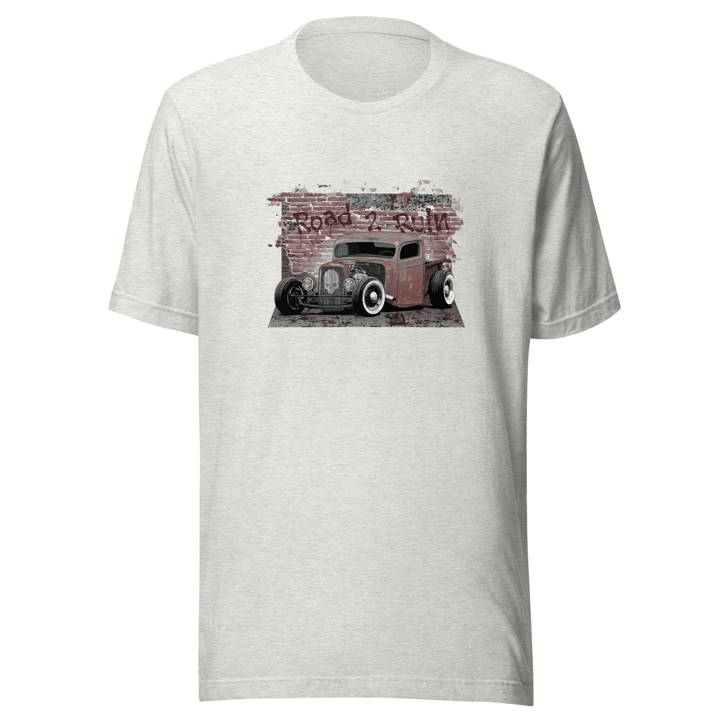 Rat Rod T-Shirt featuring Rusty Classic Truck with skull emblem