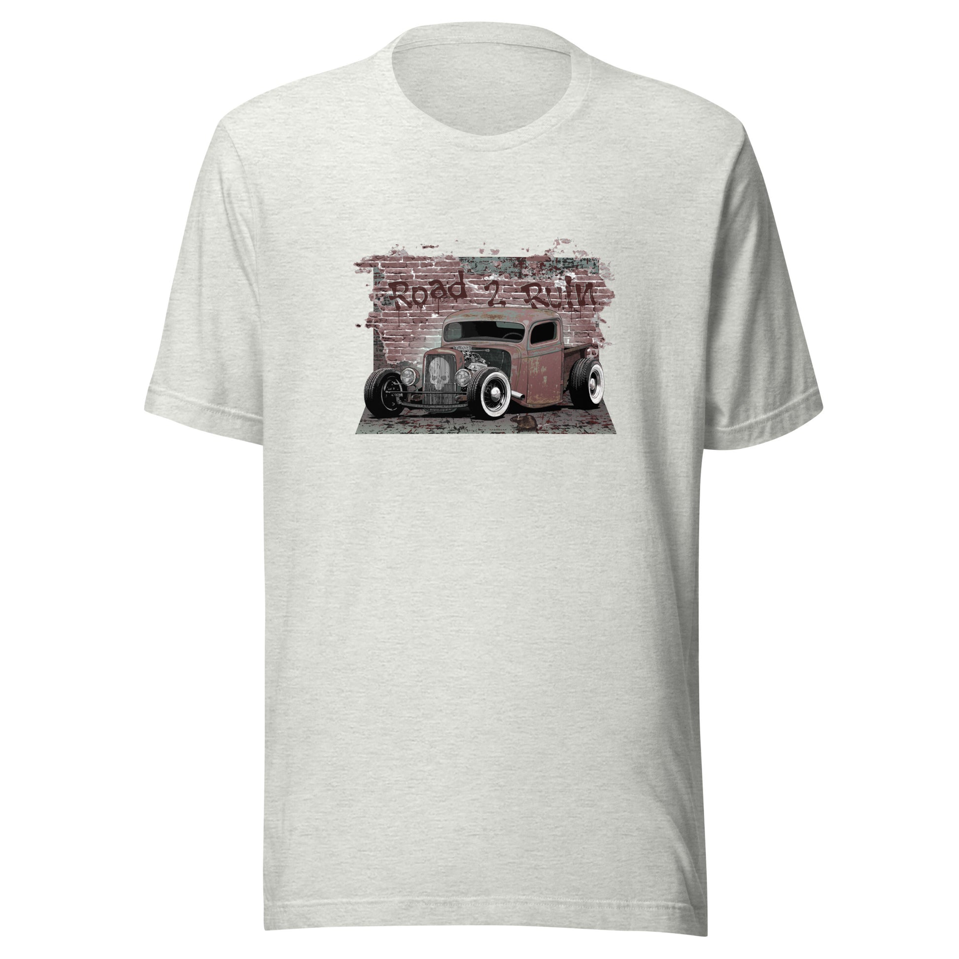 Rat Rod T-Shirt featuring Rusty Classic Truck with skull emblem